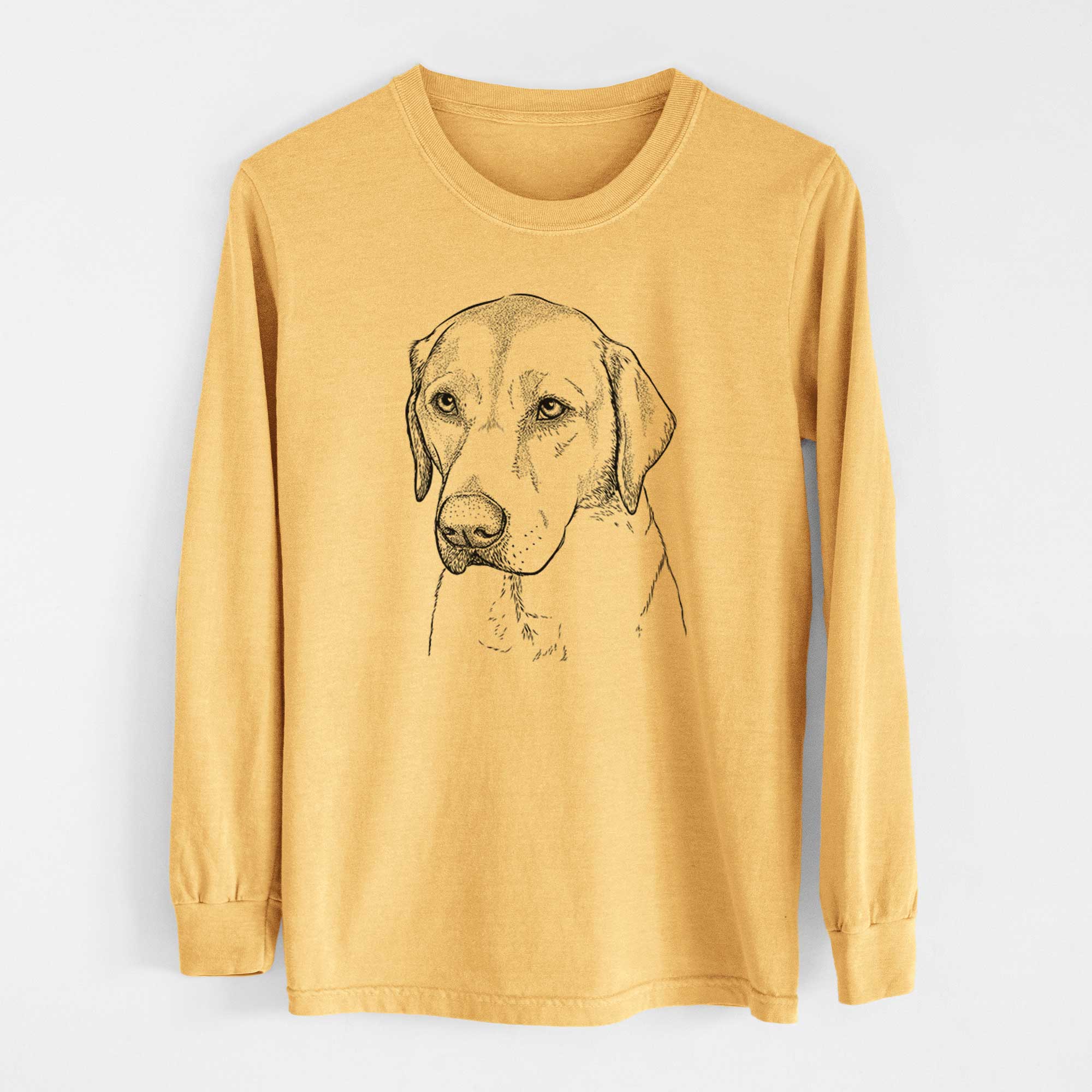 Bare Braxton the Yellow Lab - Heavyweight 100% Cotton Long Sleeve