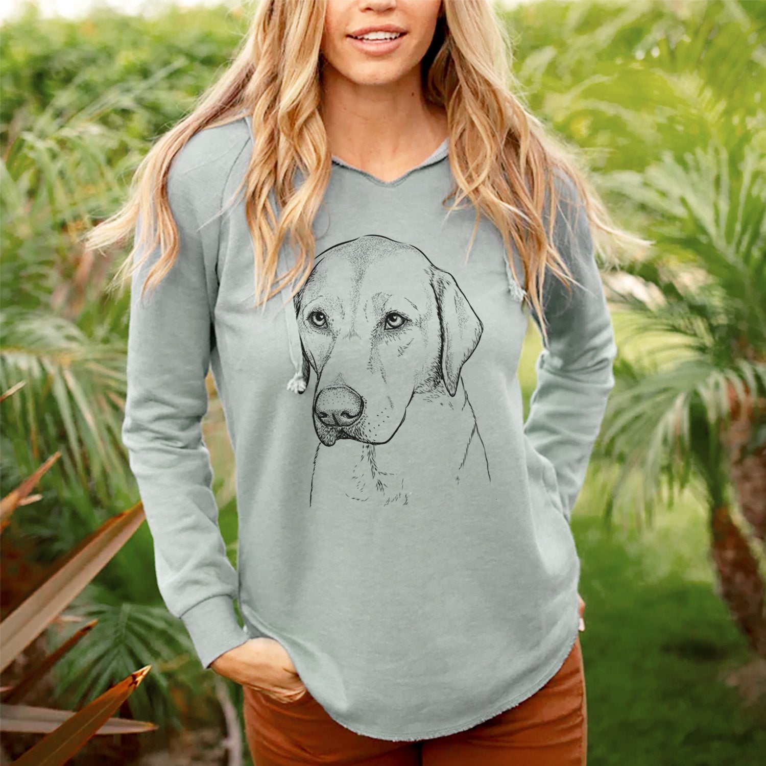 Bare Braxton the Yellow Lab - Cali Wave Hooded Sweatshirt