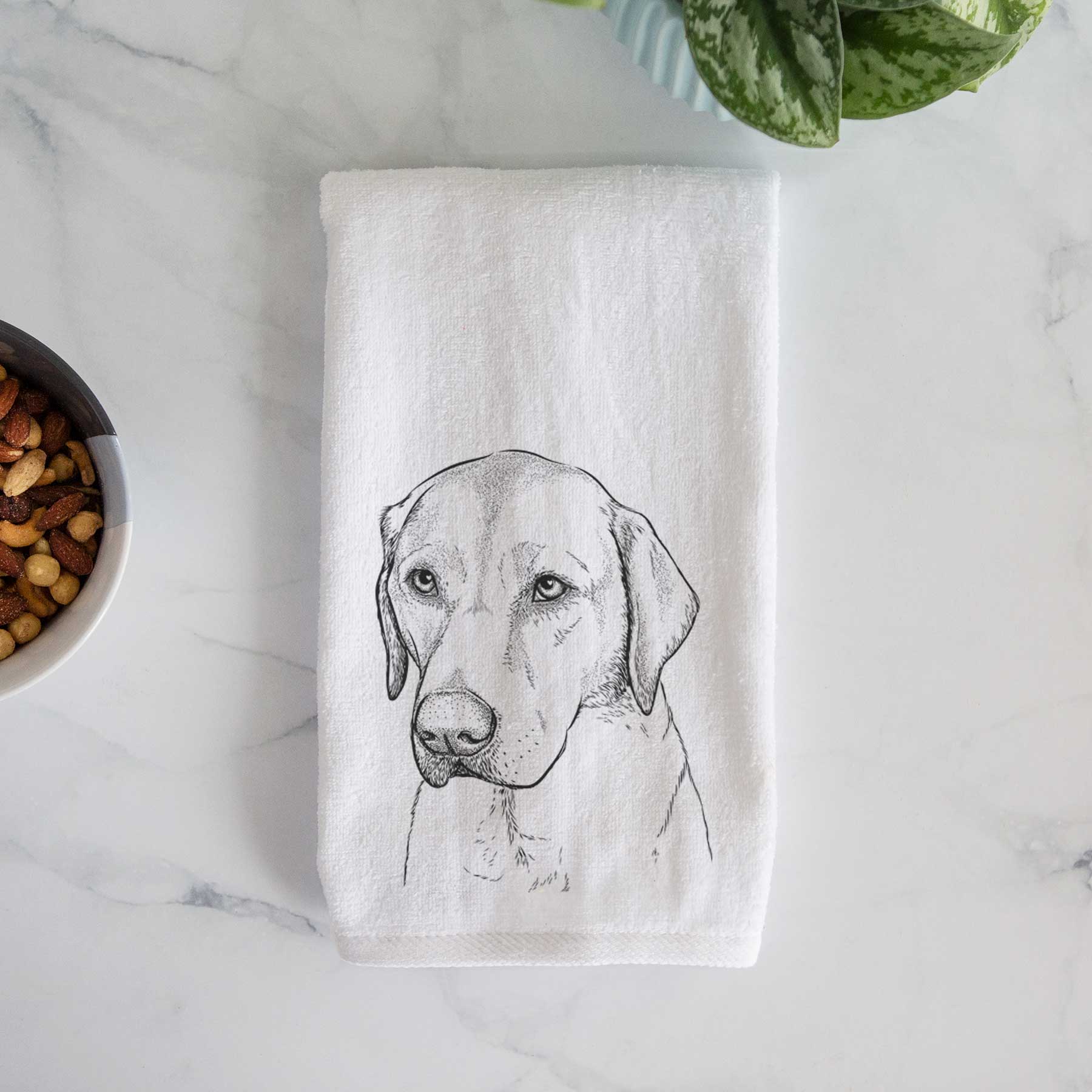 Braxton the Yellow Lab Decorative Hand Towel