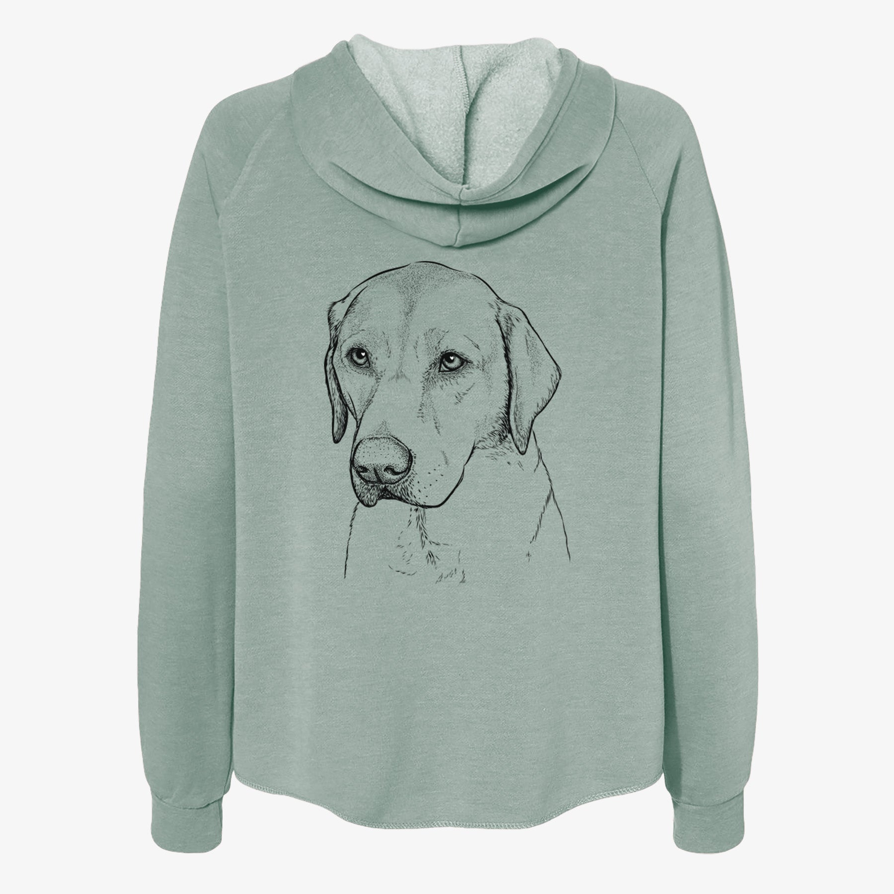 Braxton the Yellow Lab - Women's Cali Wave Zip-Up Sweatshirt