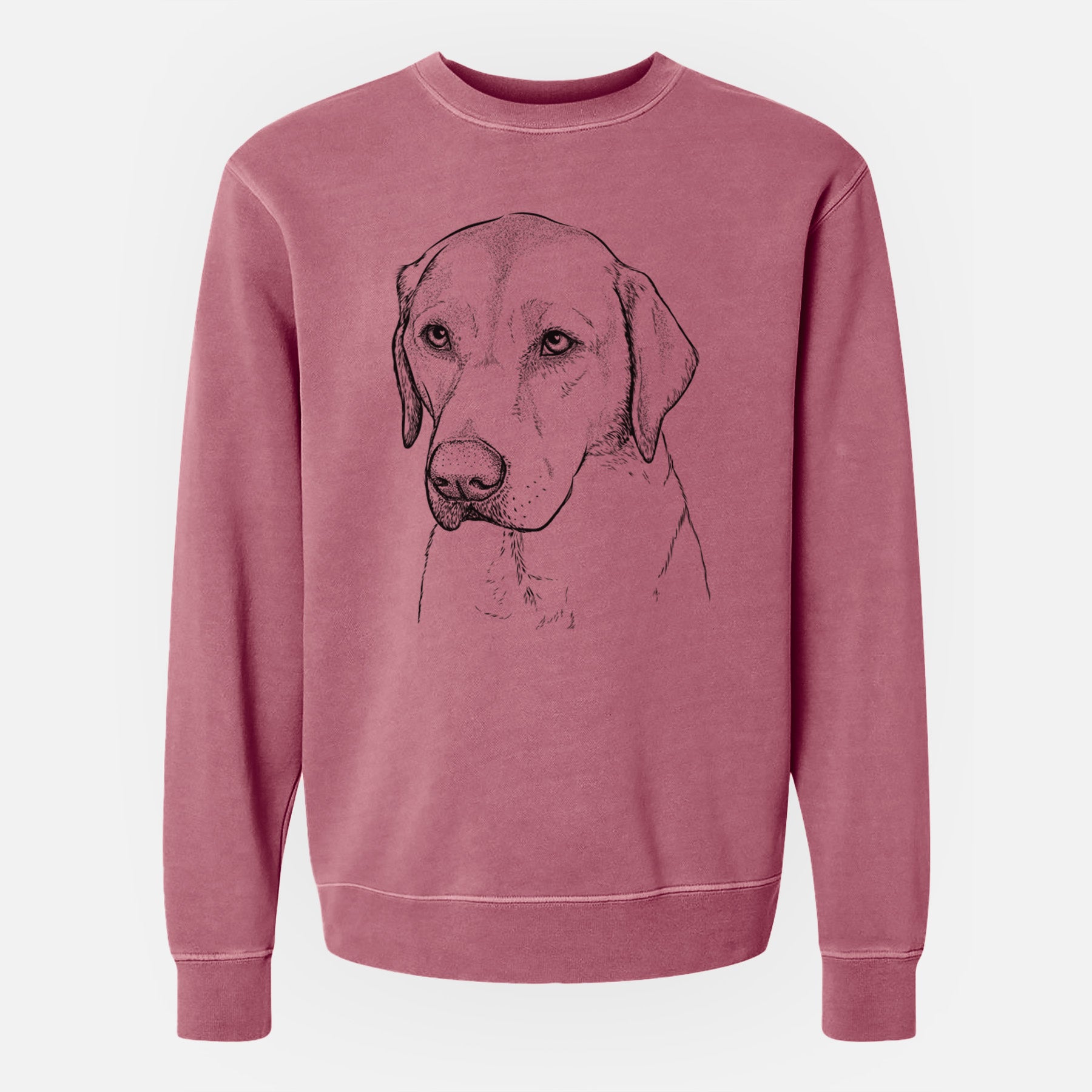 Bare Braxton the Yellow Lab - Unisex Pigment Dyed Crew Sweatshirt