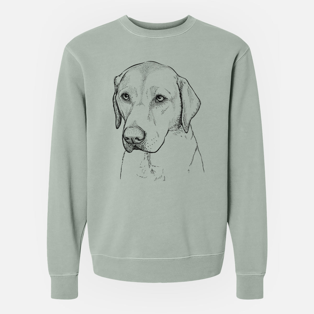 Bare Braxton the Yellow Lab - Unisex Pigment Dyed Crew Sweatshirt