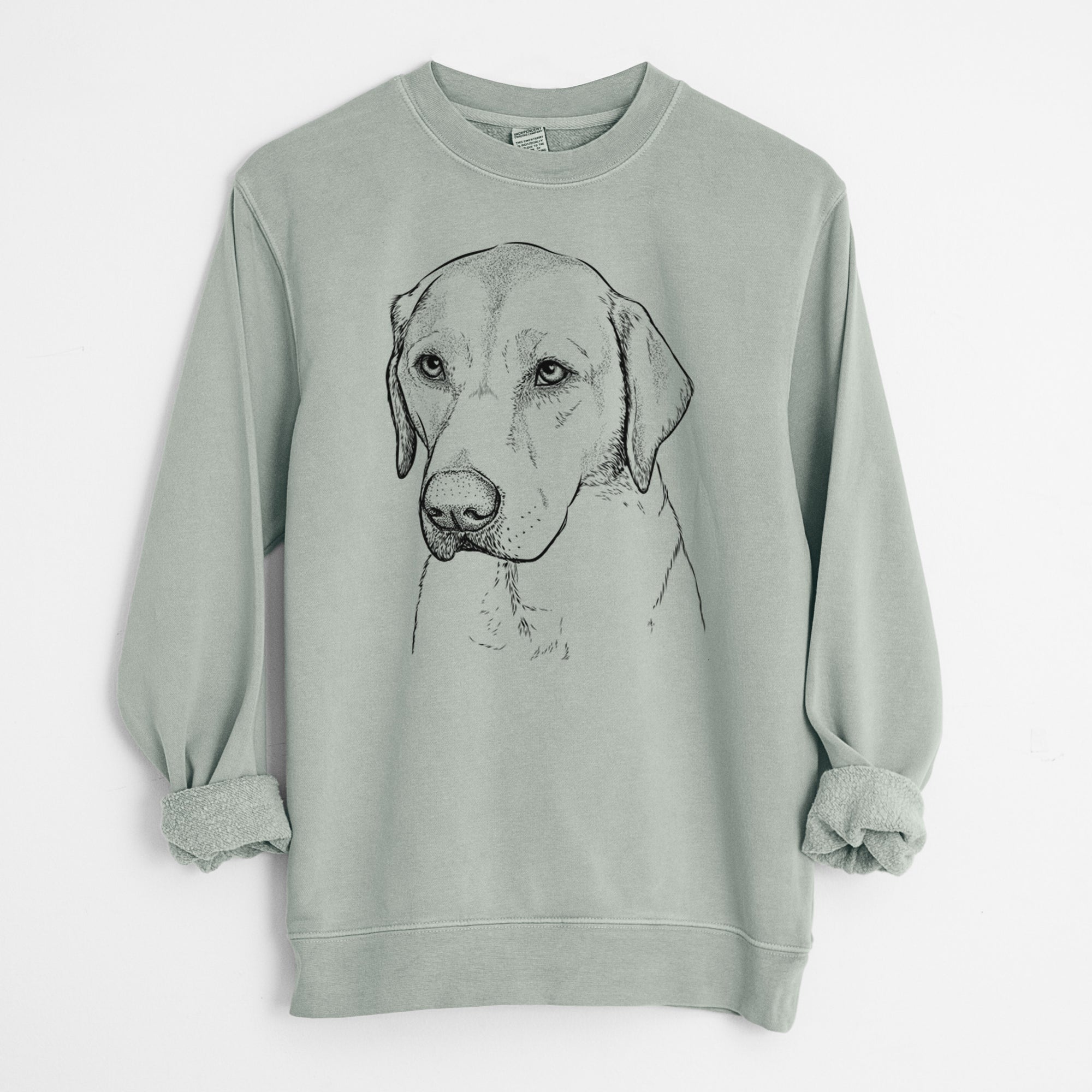 Bare Braxton the Yellow Lab - Unisex Pigment Dyed Crew Sweatshirt