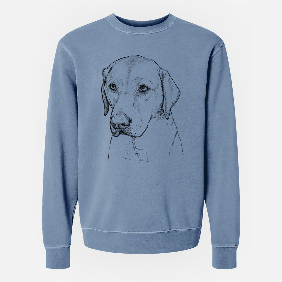 Bare Braxton the Yellow Lab - Unisex Pigment Dyed Crew Sweatshirt