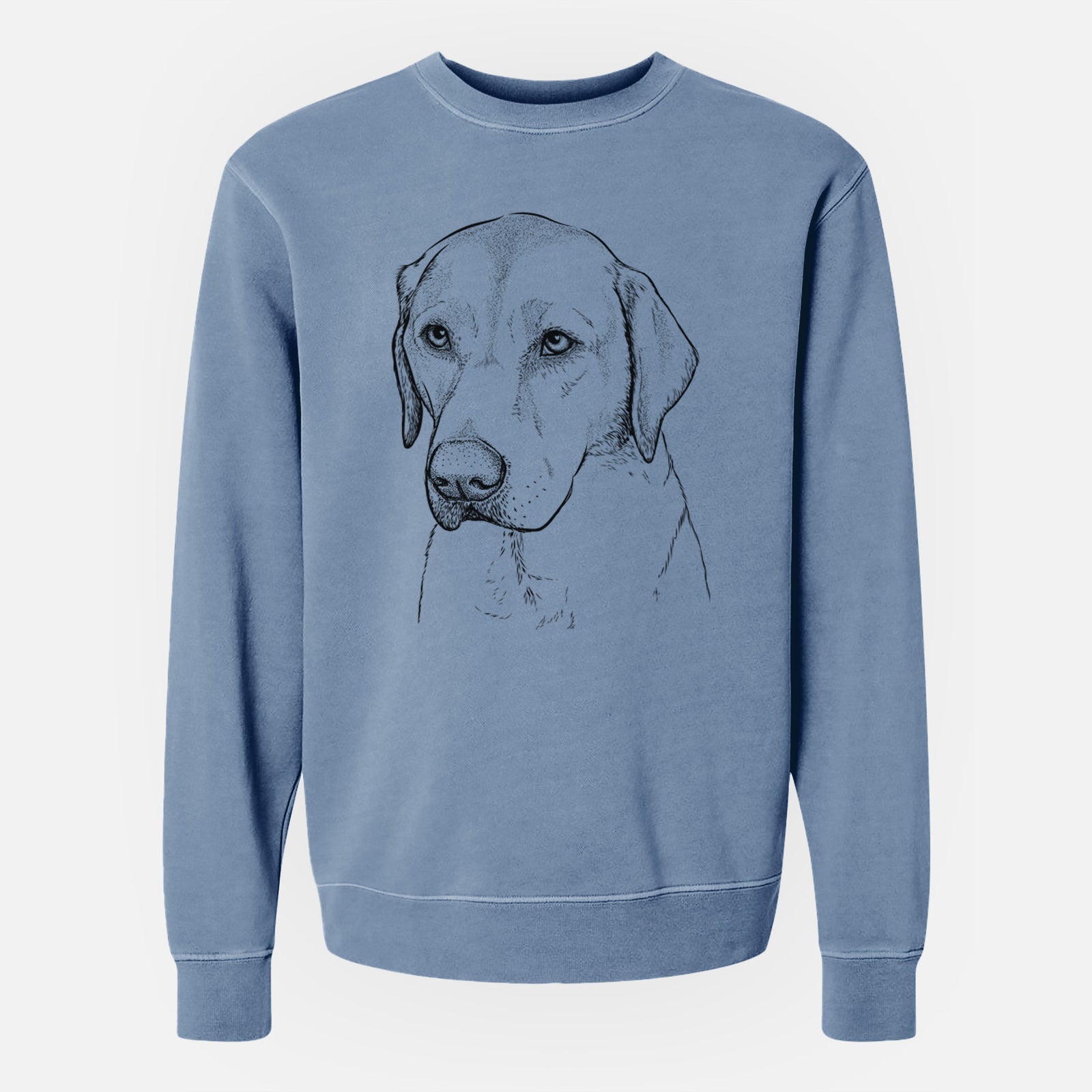 Bare Braxton the Yellow Lab - Unisex Pigment Dyed Crew Sweatshirt