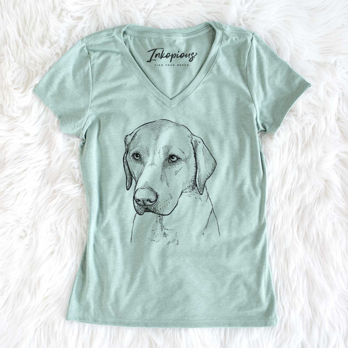 Bare Braxton the Yellow Lab - Women&#39;s V-neck Shirt