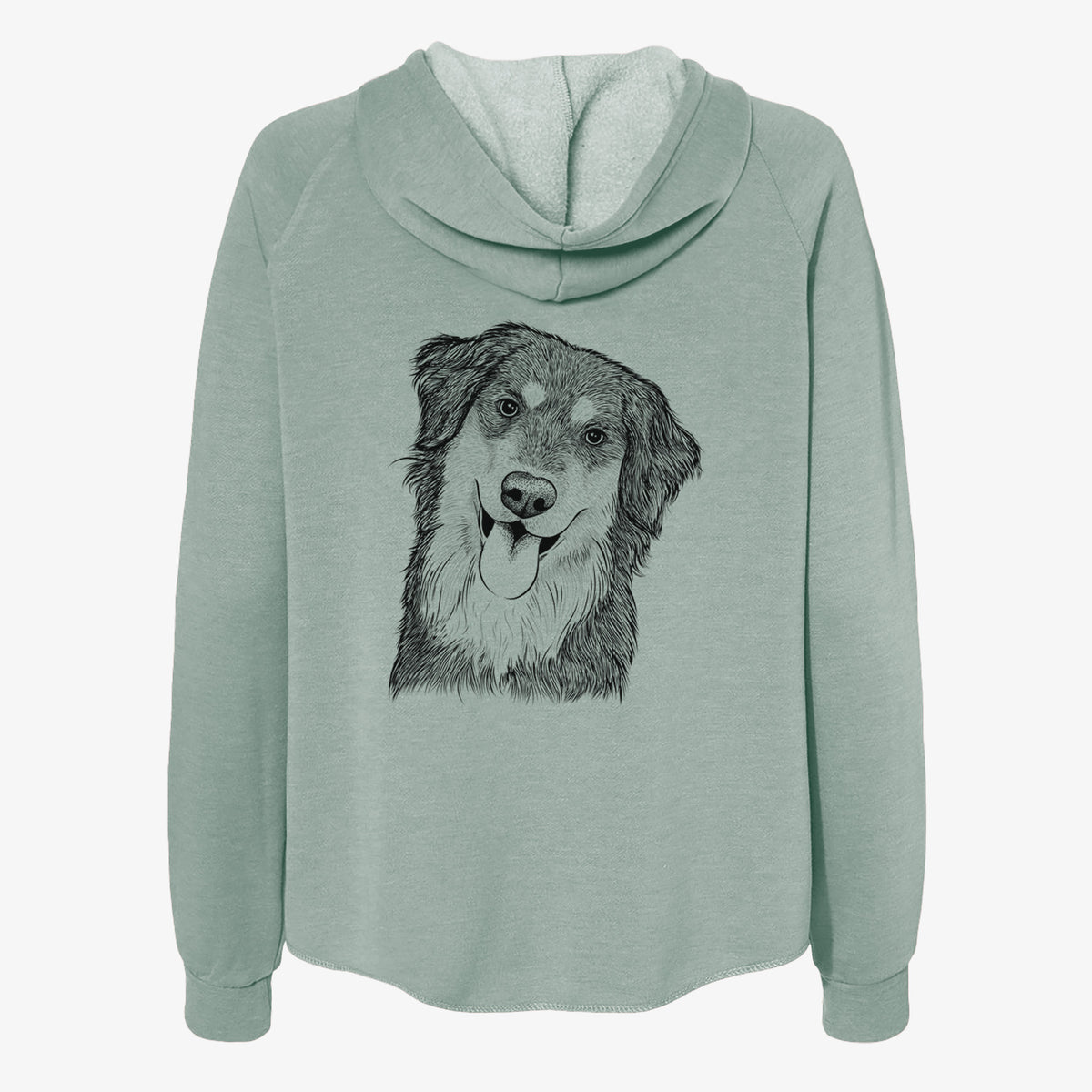 Brodie the Golden Aussie - Women's Cali Wave Zip-Up Sweatshirt