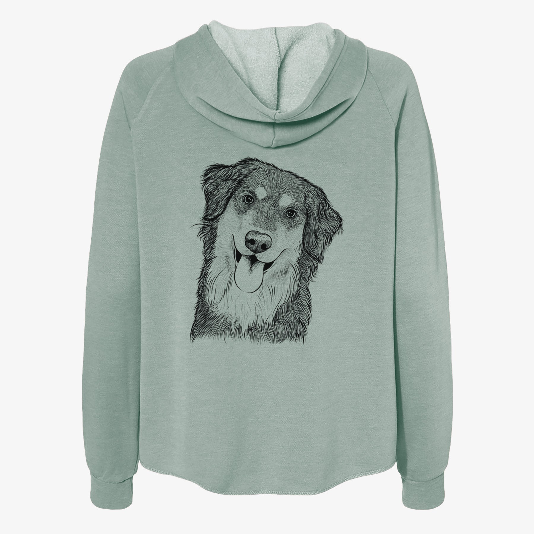 Brodie the Golden Aussie - Women's Cali Wave Zip-Up Sweatshirt