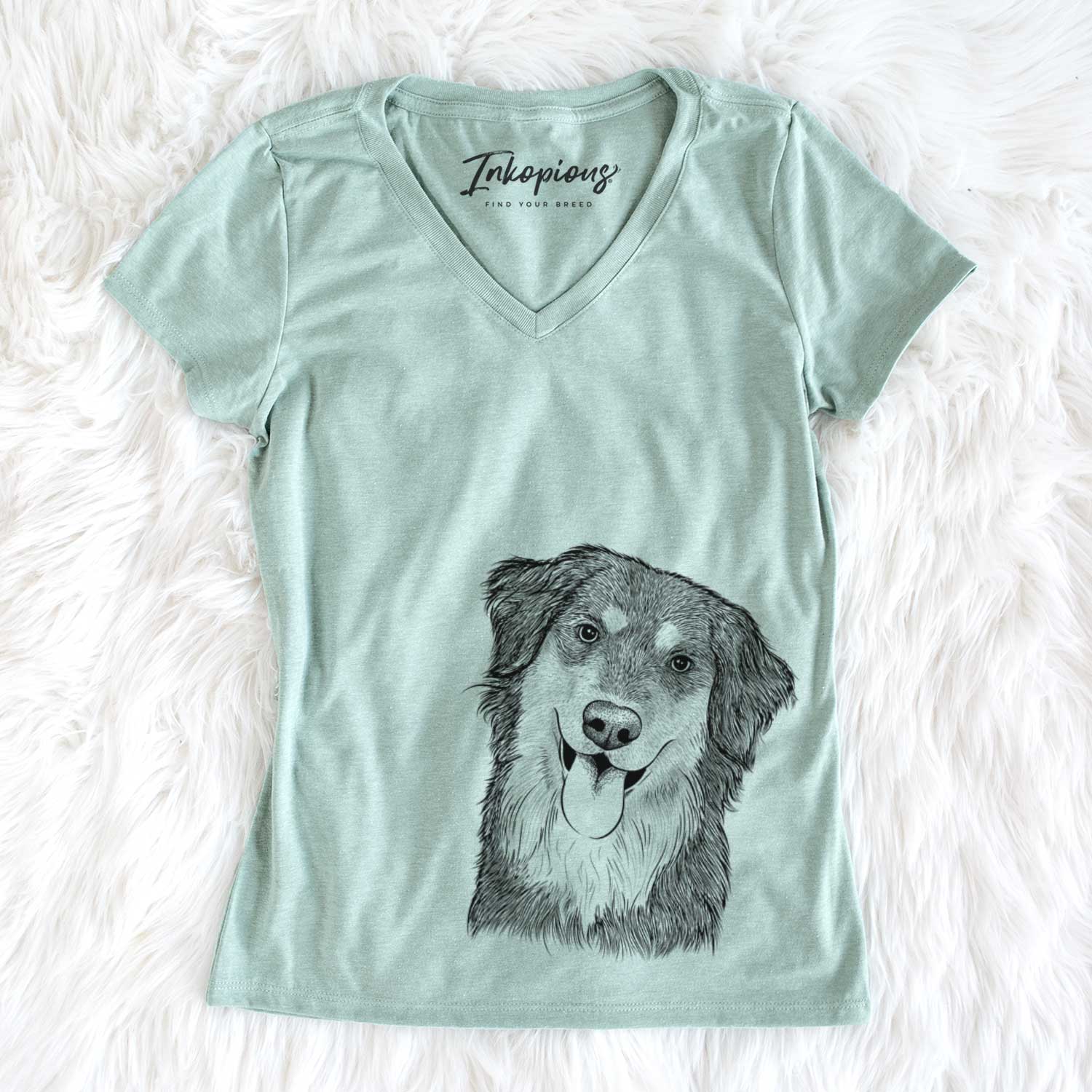 Bare Brodie the Golden Aussie - Women's V-neck Shirt