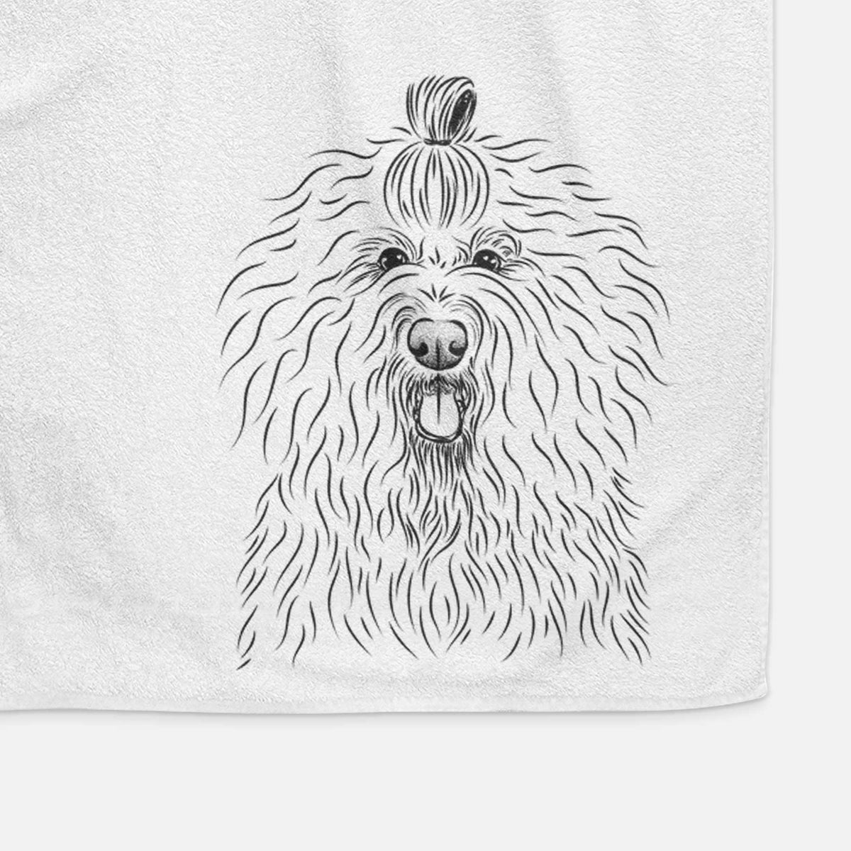 Brody the Old English Sheepdog Decorative Hand Towel