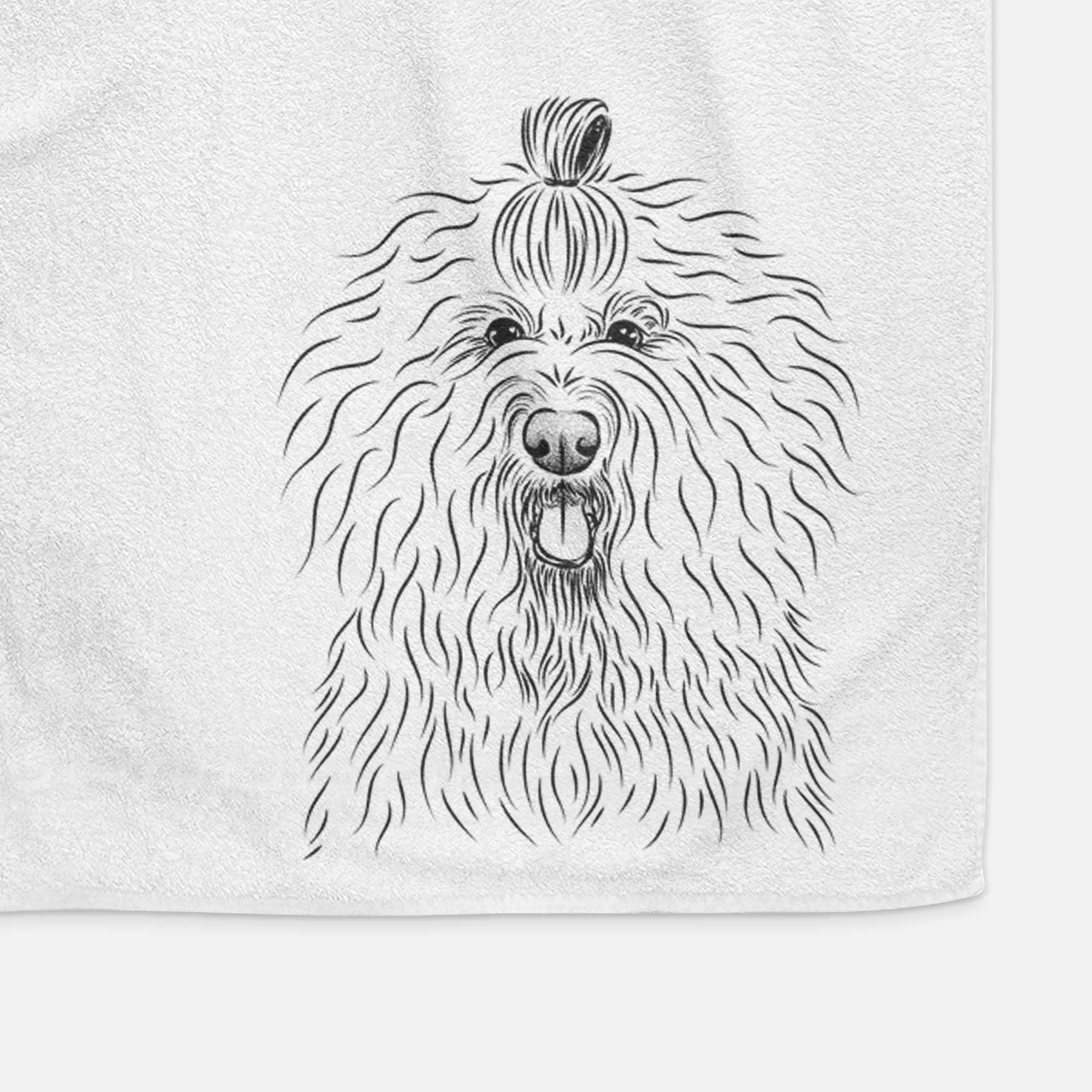 Brody the Old English Sheepdog Decorative Hand Towel