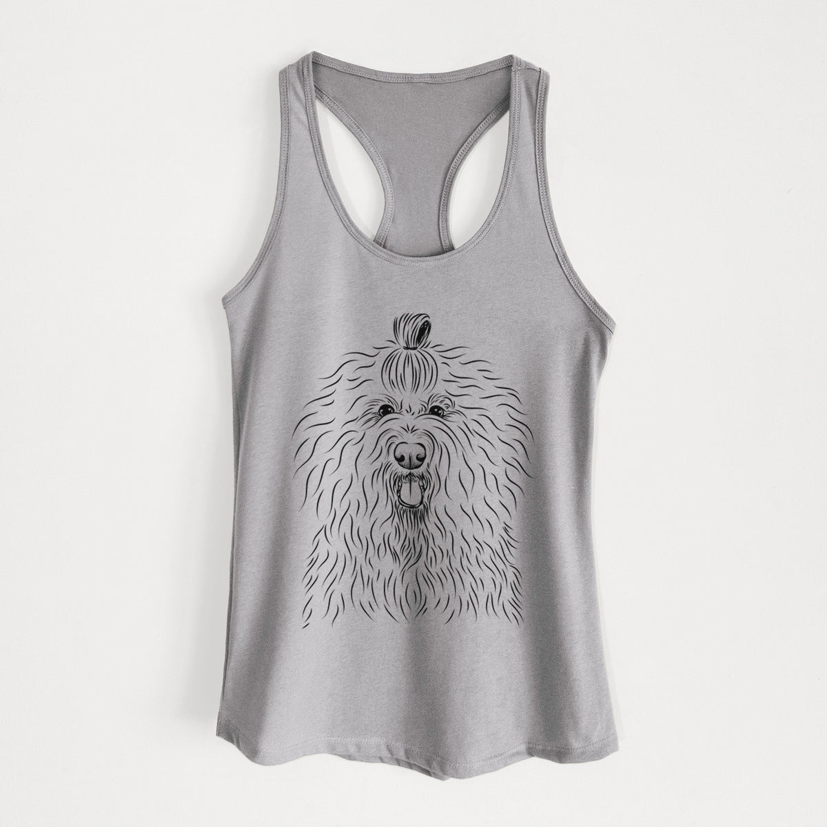 Brody the Old English Sheepdog - Women&#39;s Racerback Tanktop