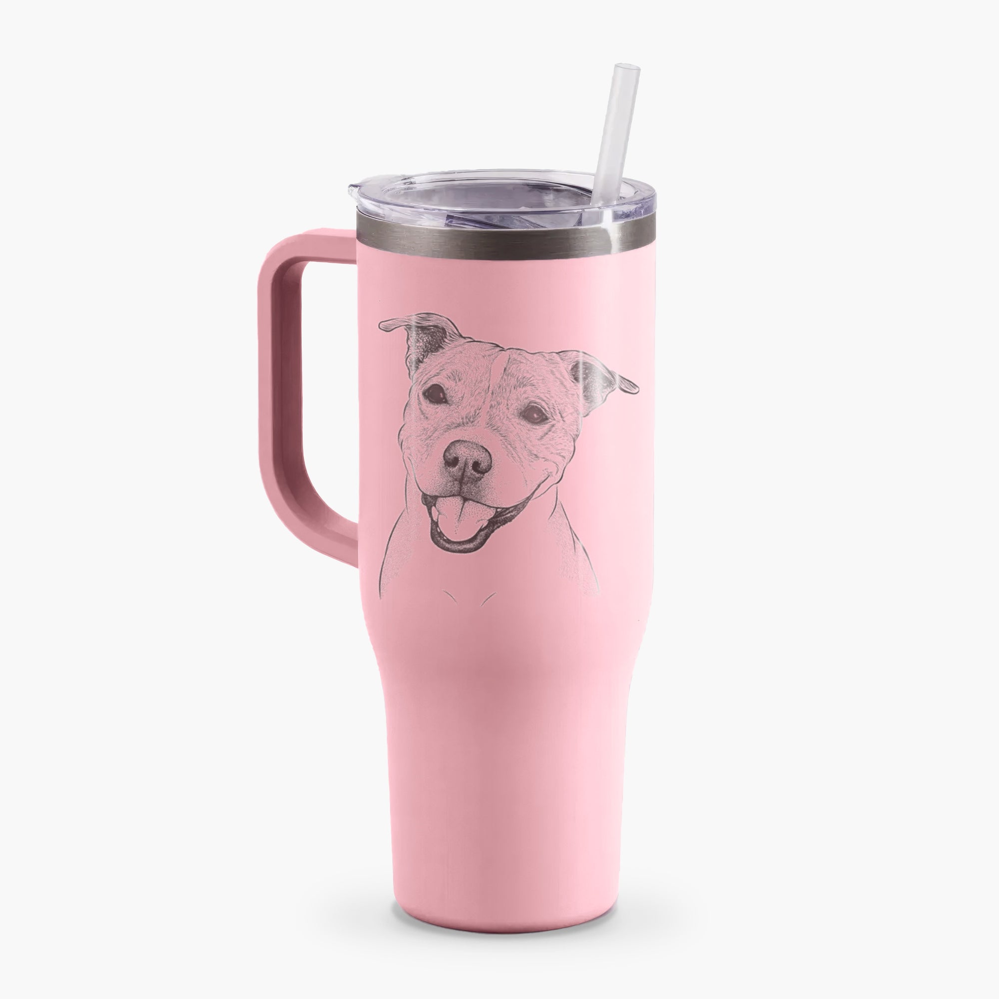 BrookLyn the Staffordshire Bull Terrier - 40oz Tumbler with Handle