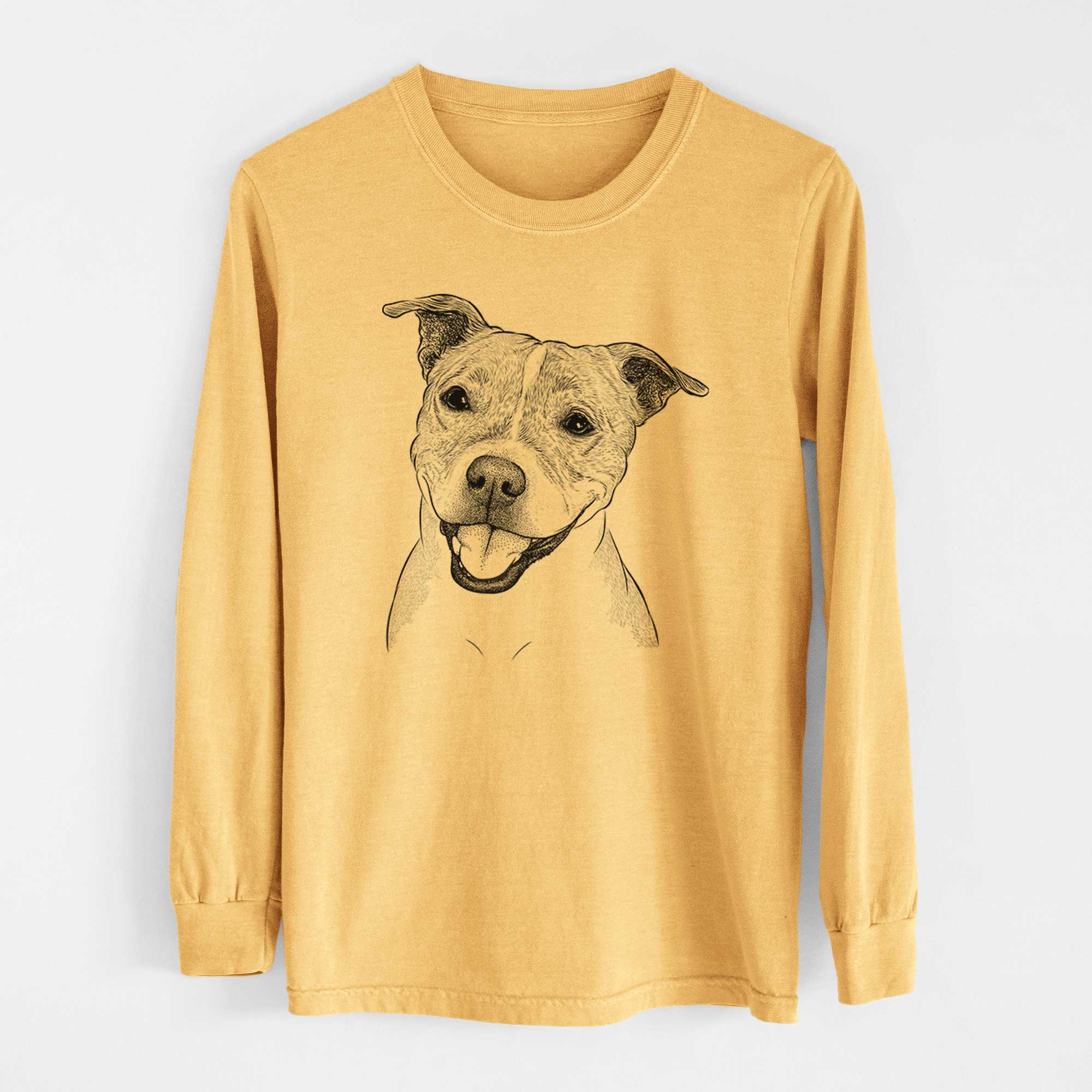 Bare BrookLyn the Staffordshire Bull Terrier - Heavyweight 100% Cotton Long Sleeve