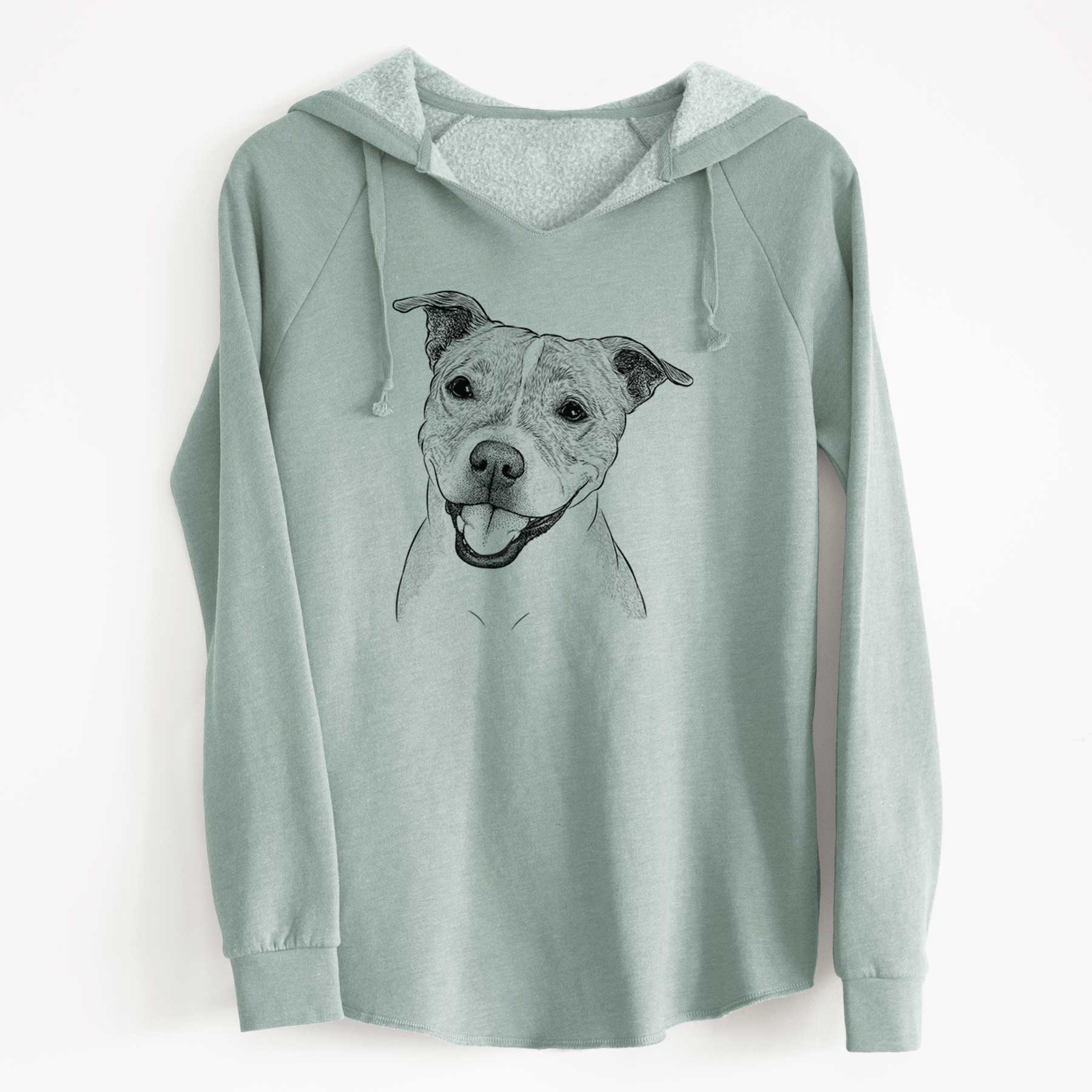 Bare BrookLyn the Staffordshire Bull Terrier - Cali Wave Hooded Sweatshirt