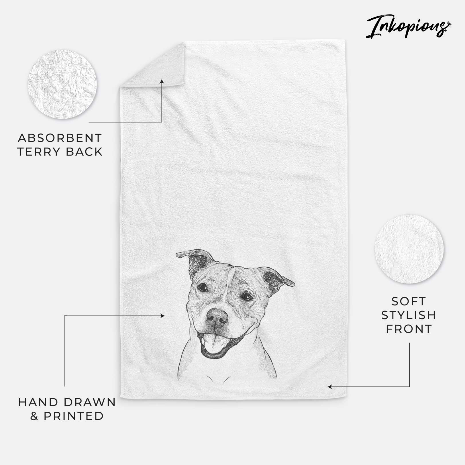 BrookLyn the Staffordshire Bull Terrier Decorative Hand Towel