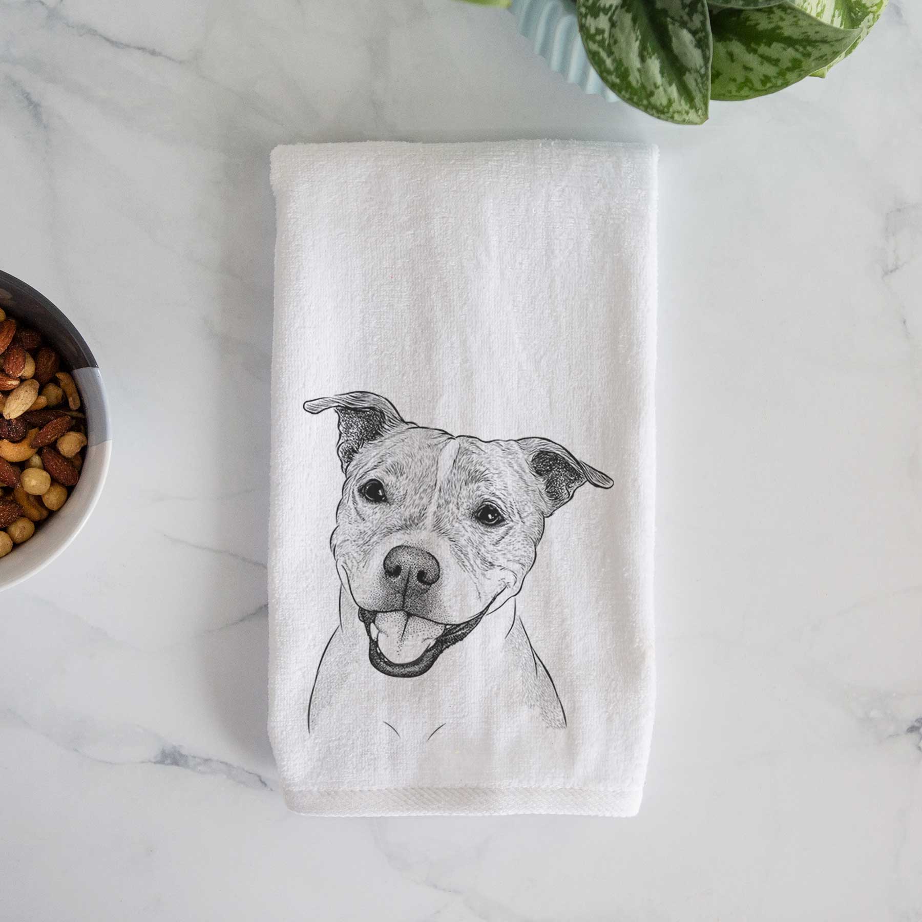 BrookLyn the Staffordshire Bull Terrier Decorative Hand Towel