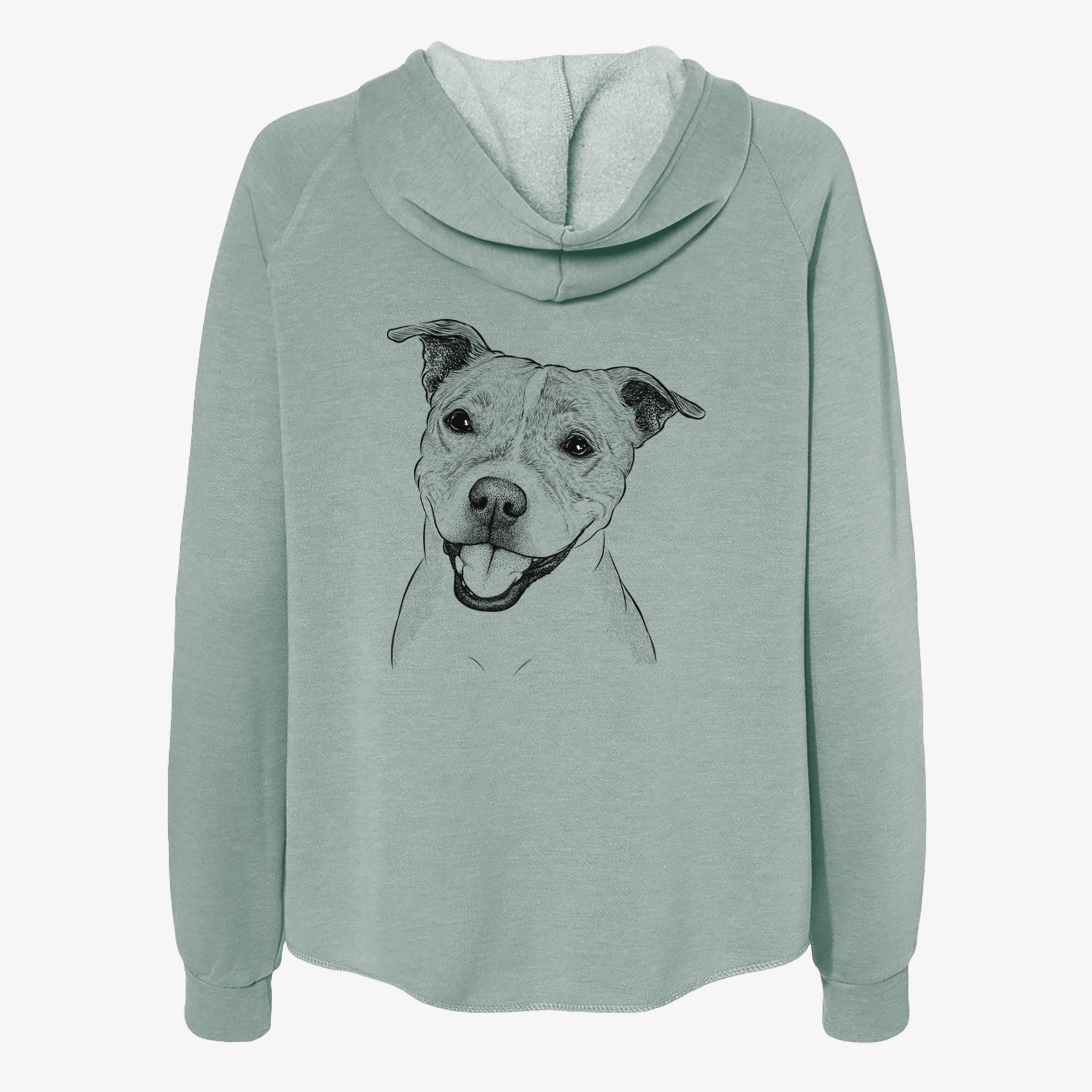 BrookLyn the Staffordshire Bull Terrier - Women's Cali Wave Zip-Up Sweatshirt