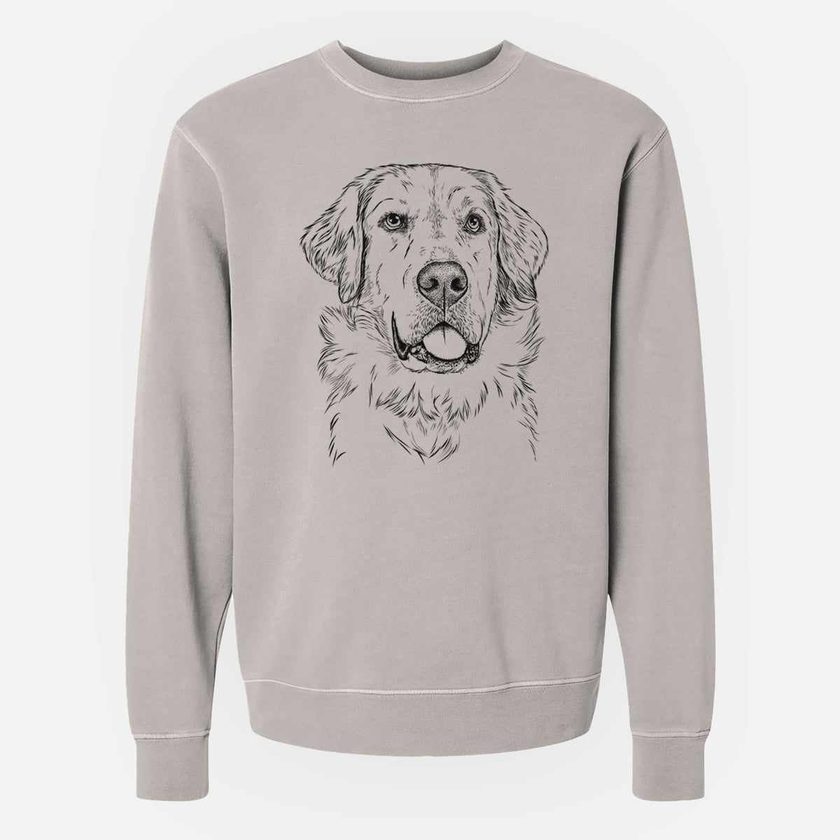 Bare Brophy the Great Pyrenees - Unisex Pigment Dyed Crew Sweatshirt