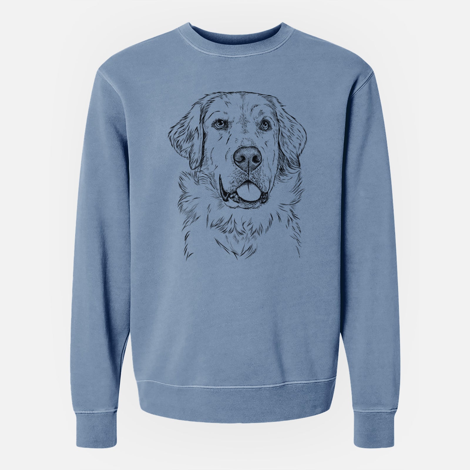 Bare Brophy the Great Pyrenees - Unisex Pigment Dyed Crew Sweatshirt
