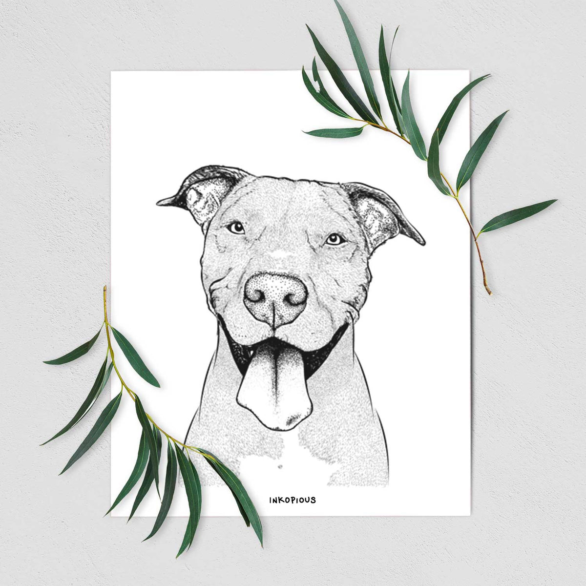 Bruce the American Staffordshire Terrier Art Print