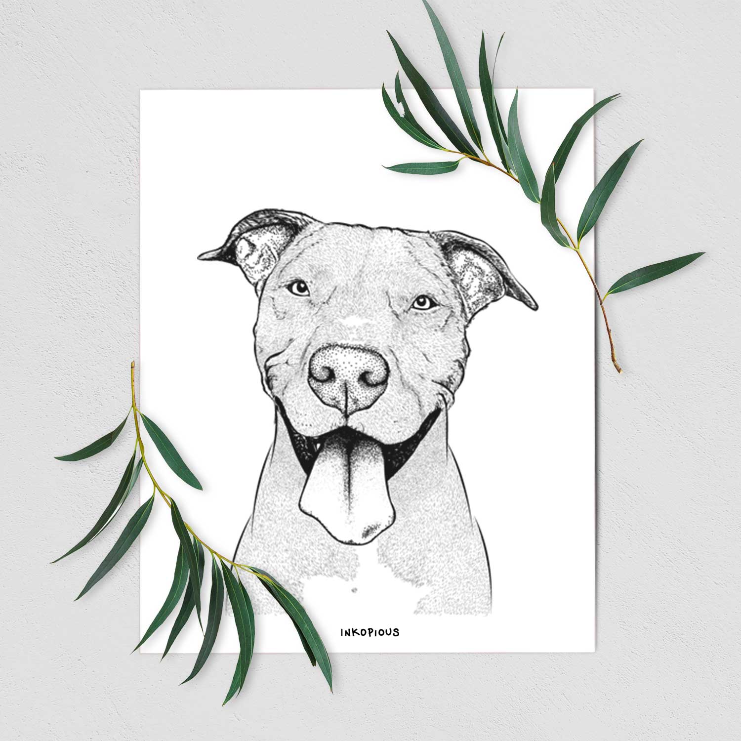 Bruce the American Staffordshire Terrier Art Print