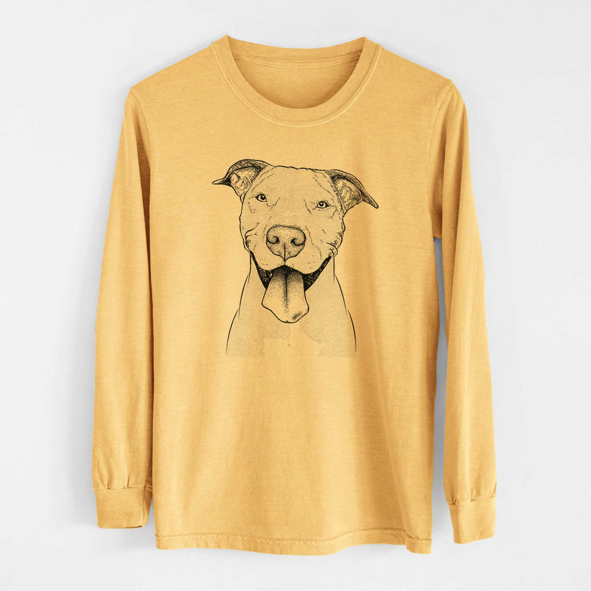 Bare Bruce the American Staffordshire Terrier - Heavyweight 100% Cotton Long Sleeve
