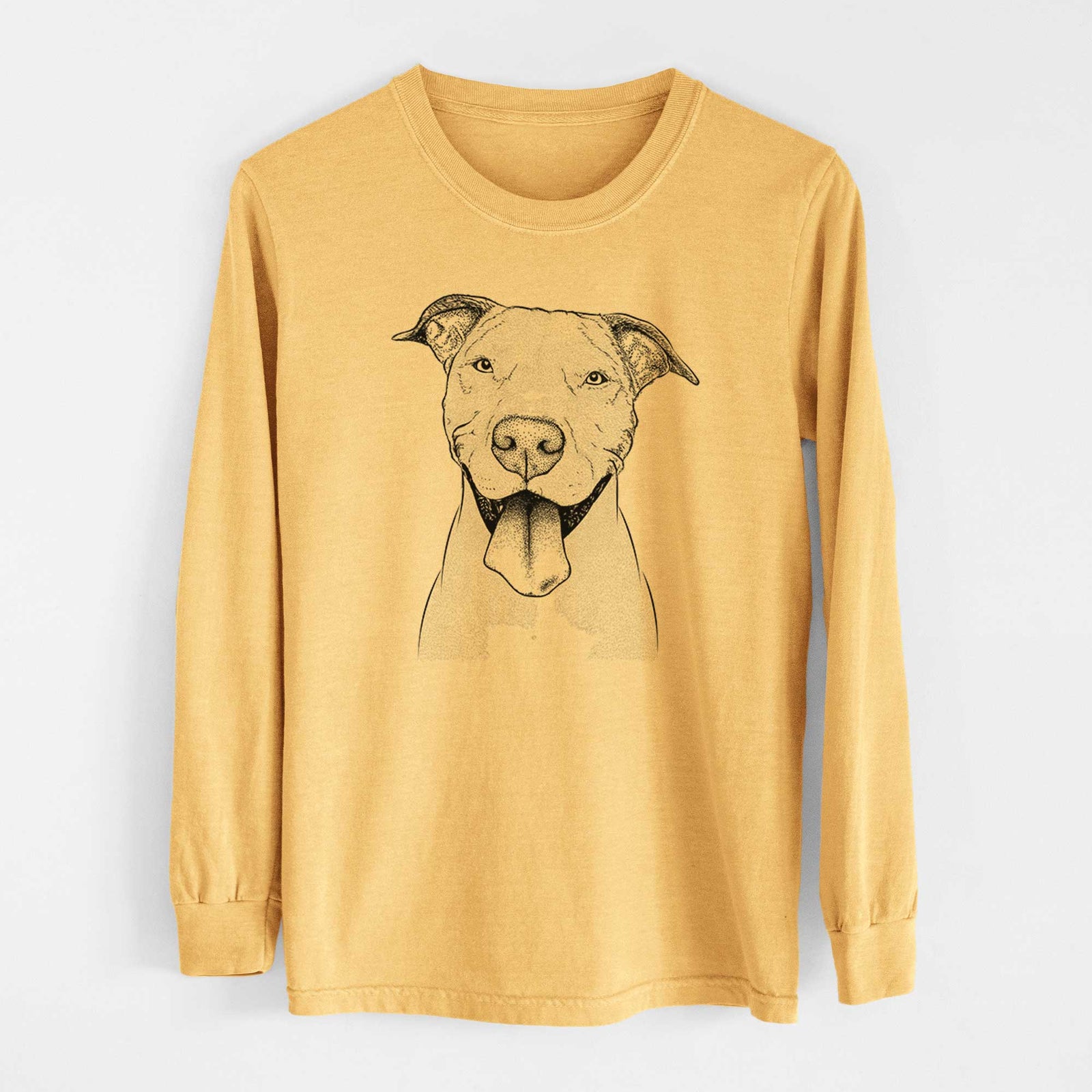 Bare Bruce the American Staffordshire Terrier - Heavyweight 100% Cotton Long Sleeve