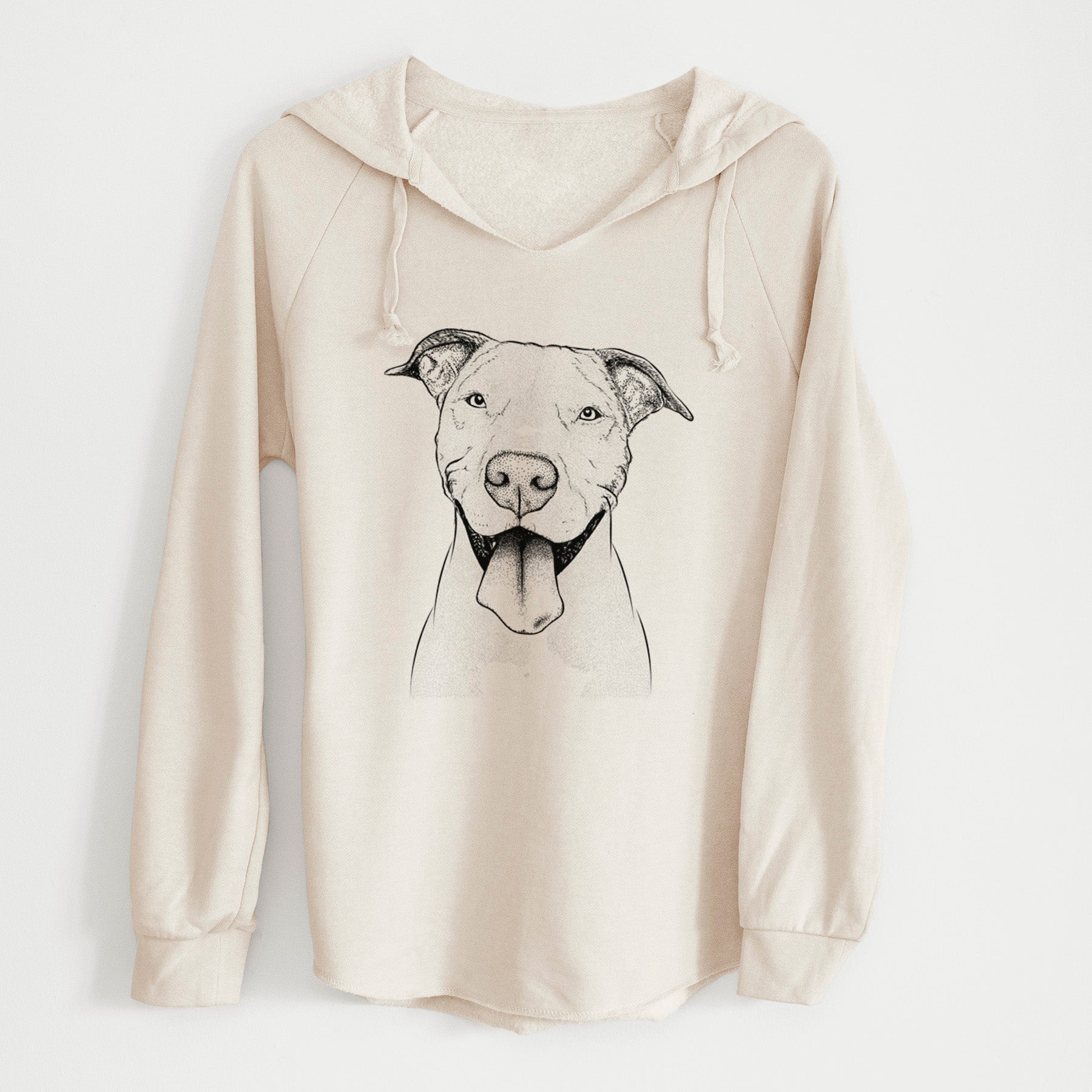 Bare Bruce the American Staffordshire Terrier - Cali Wave Hooded Sweatshirt