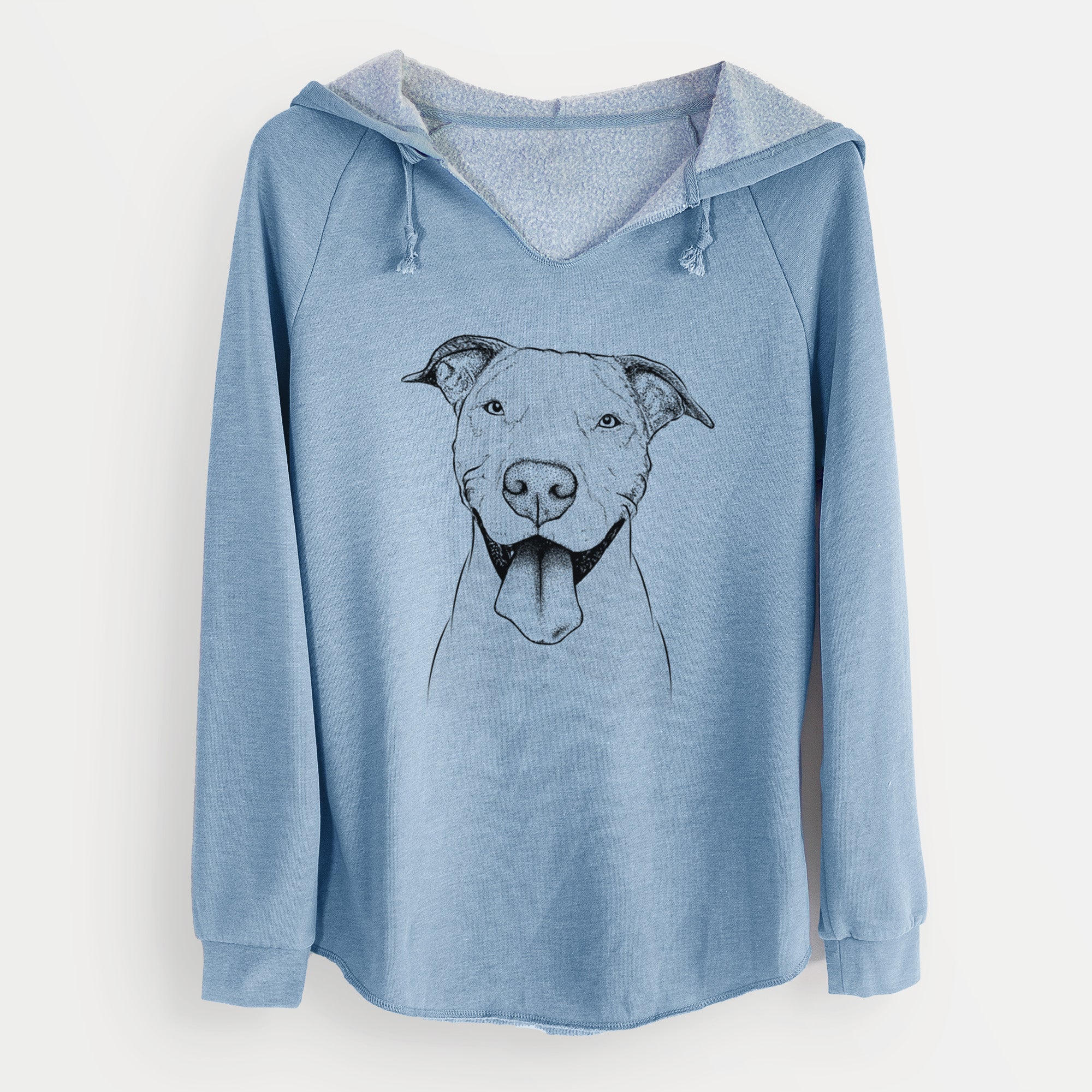 Bare Bruce the American Staffordshire Terrier - Cali Wave Hooded Sweatshirt