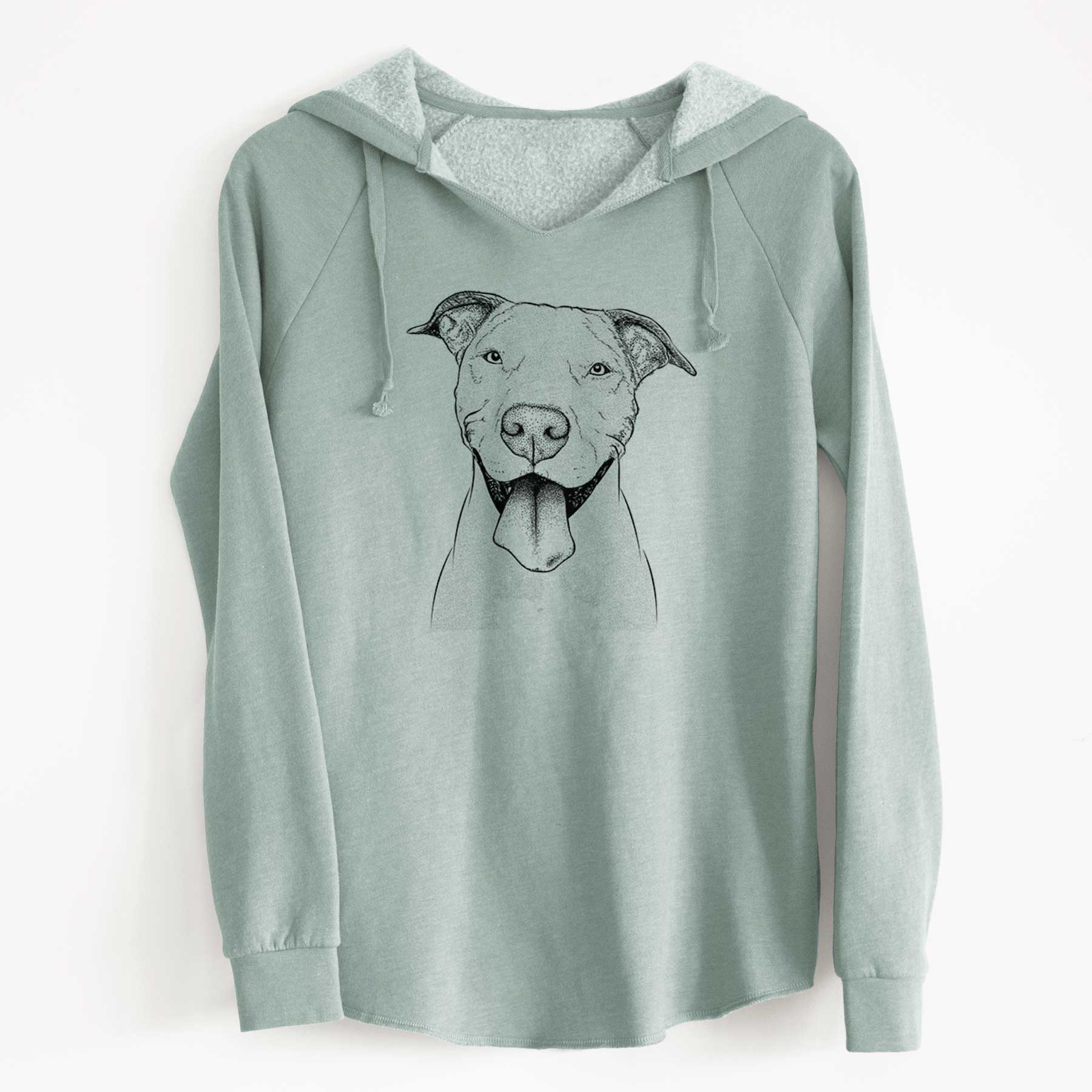 Bare Bruce the American Staffordshire Terrier - Cali Wave Hooded Sweatshirt