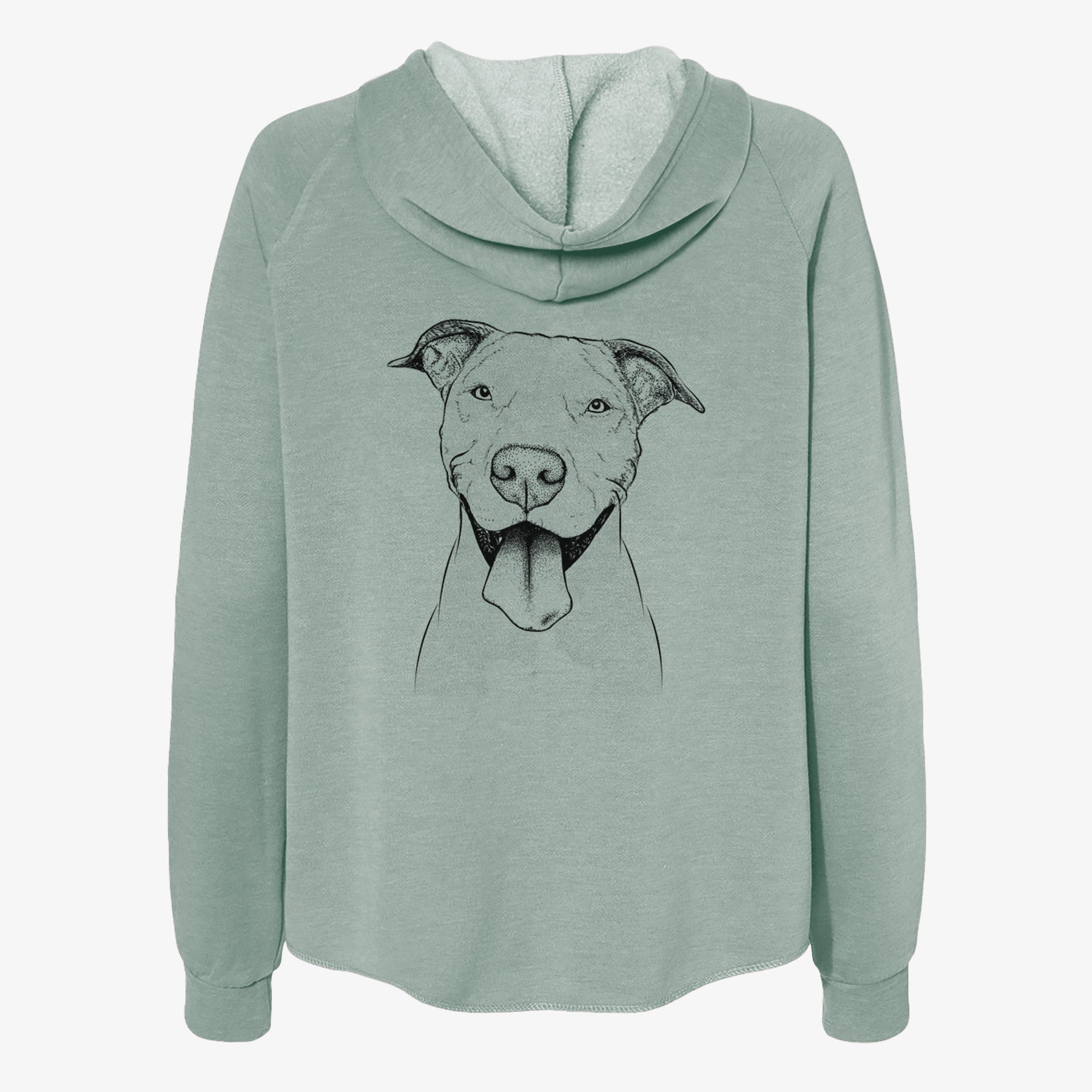 Bruce the American Staffordshire Terrier - Women's Cali Wave Zip-Up Sweatshirt