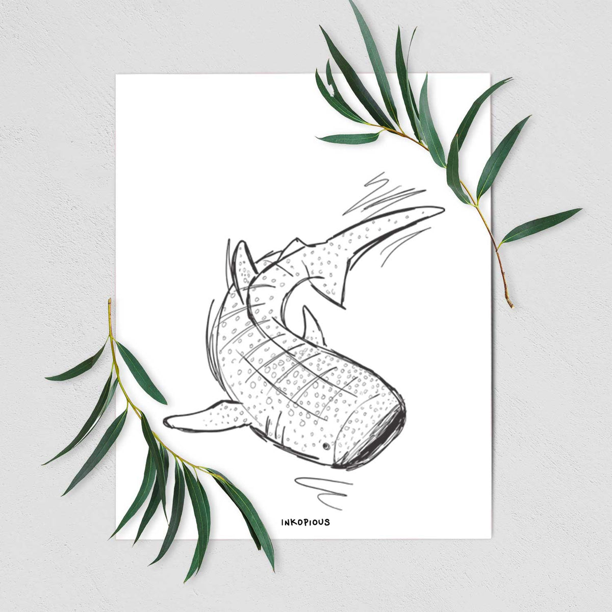 Bruce the Whale Shark Art Print