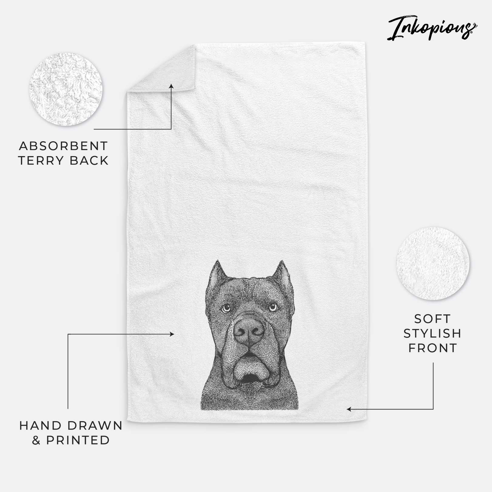 Bruno the Cane Corso Decorative Hand Towel