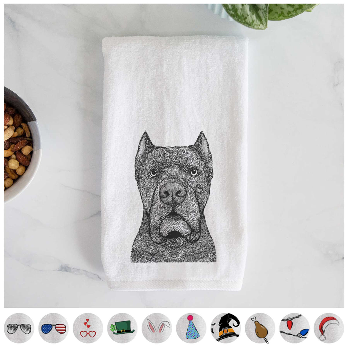 Bruno the Cane Corso Decorative Hand Towel