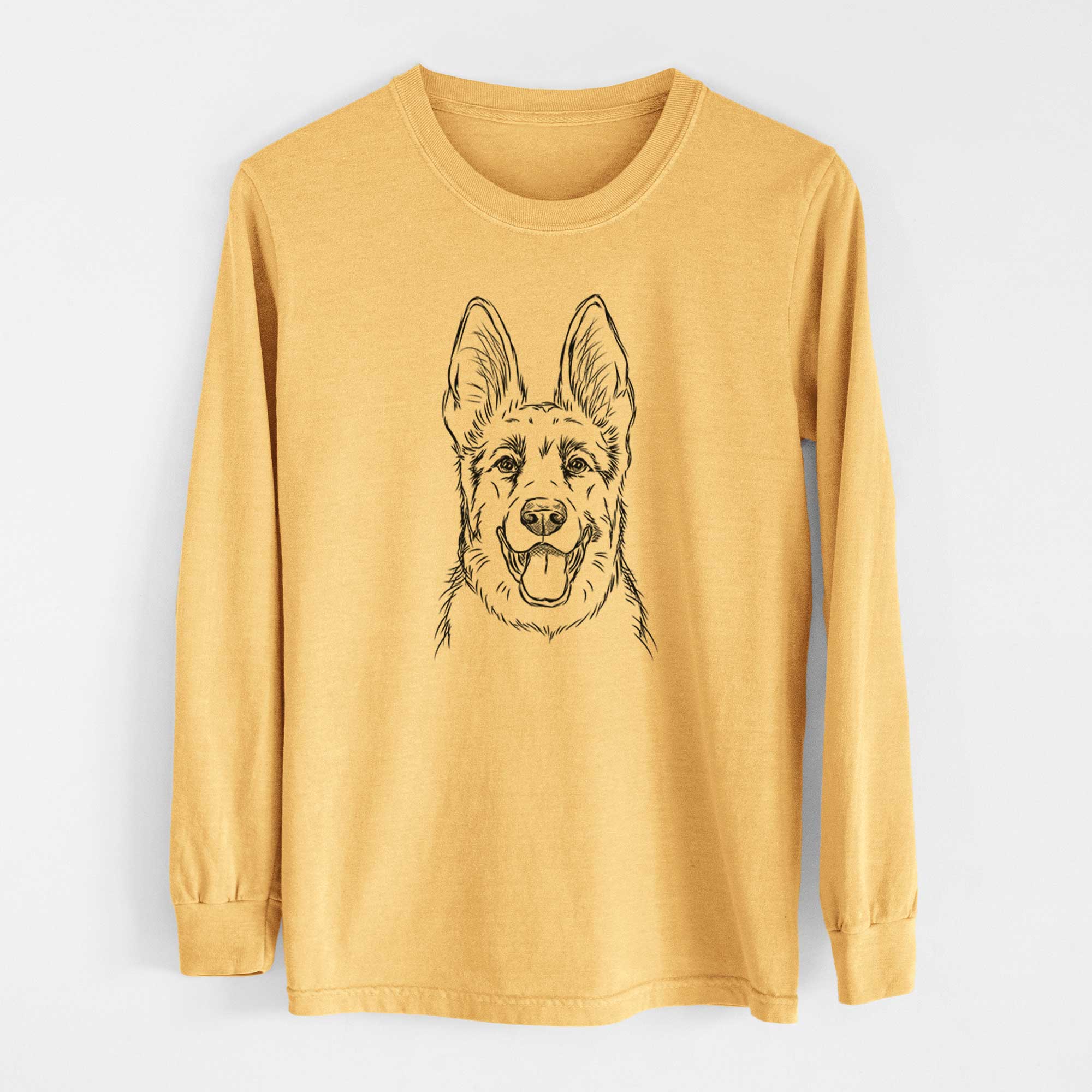 Bare Brutus the German Shepherd - Heavyweight 100% Cotton Long Sleeve