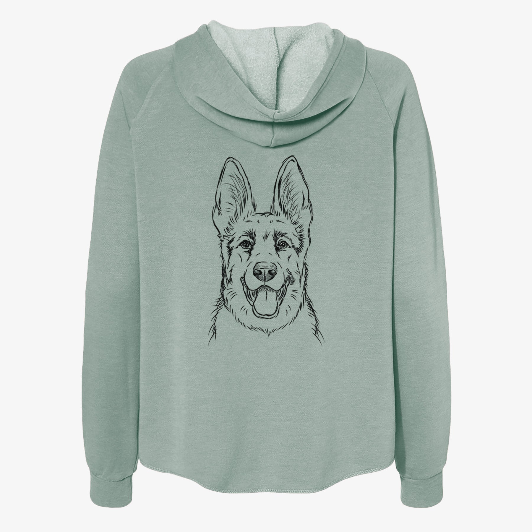 Brutus the German Shepherd - Women's Cali Wave Zip-Up Sweatshirt