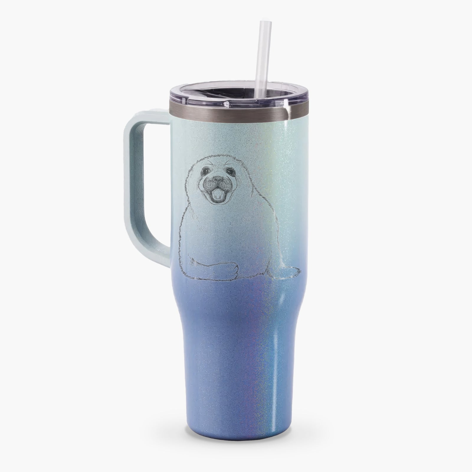 Bub the Harp Seal - 40oz Tumbler with Handle