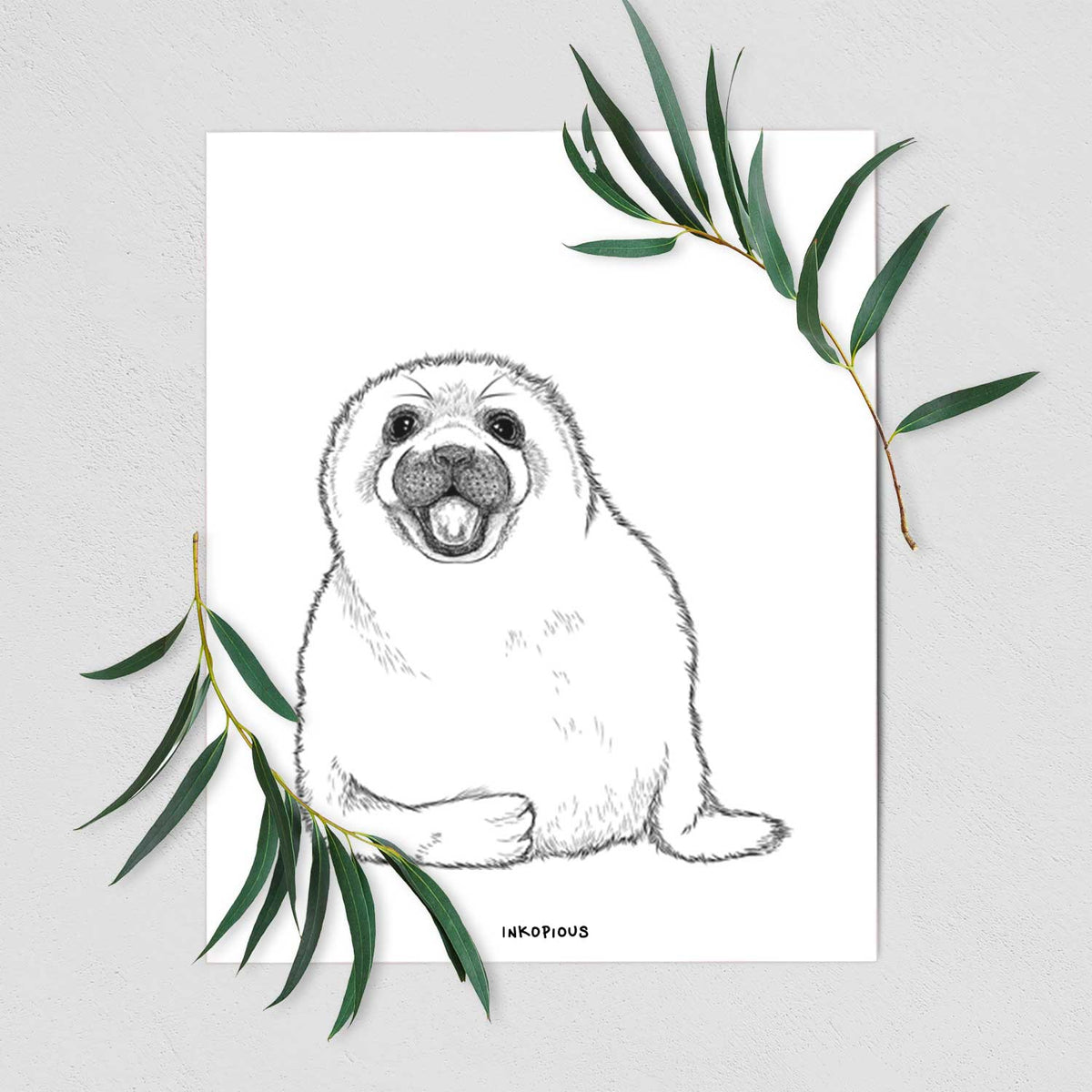 Bub the Harp Seal Art Print