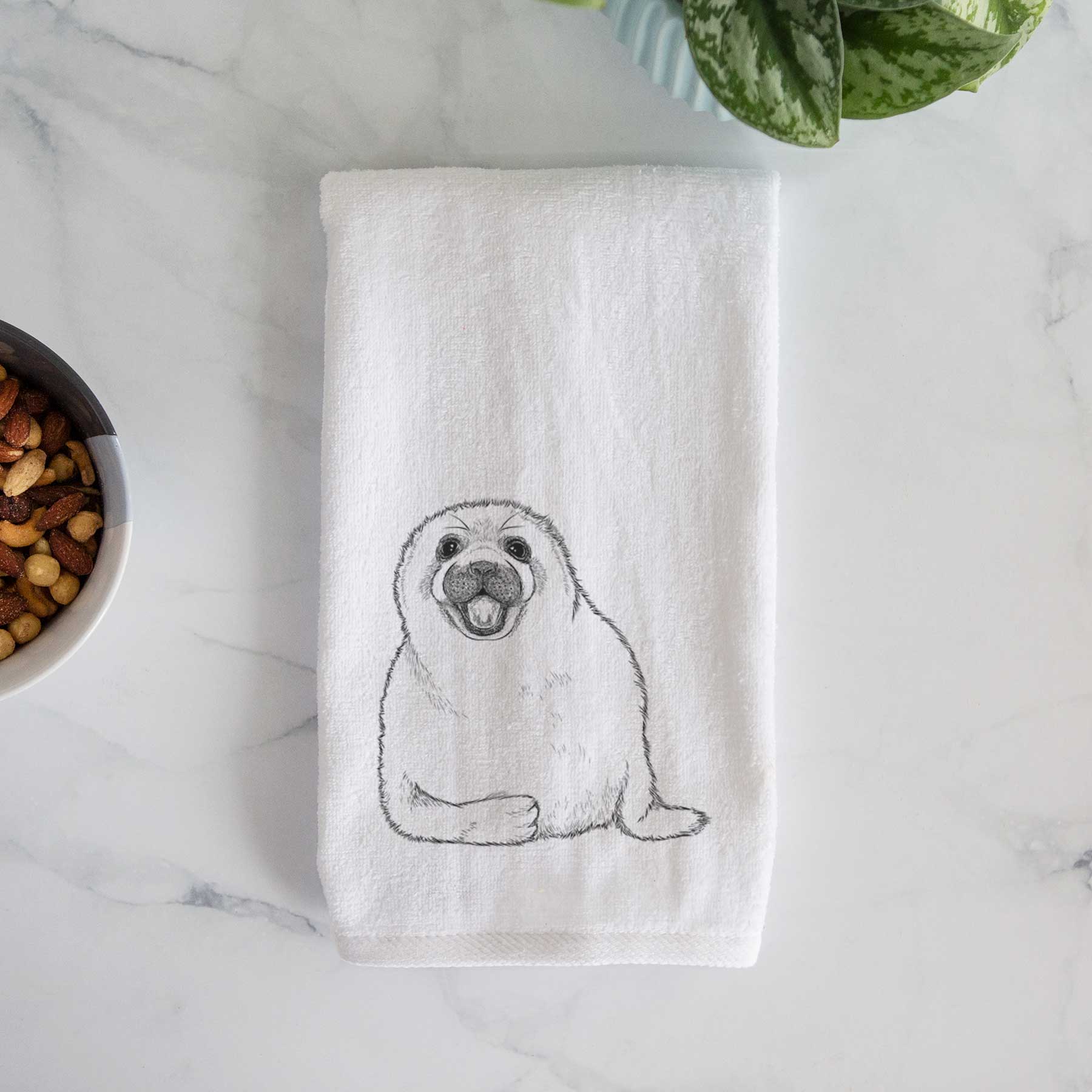 Bub the Harp Seal Decorative Hand Towel