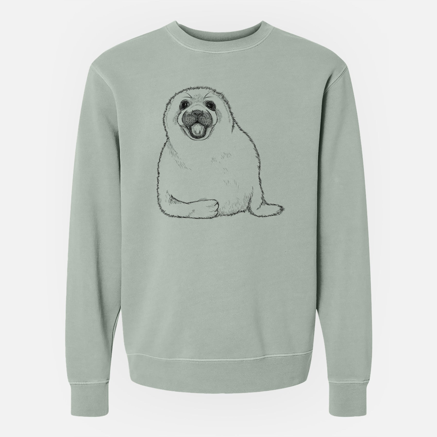 Bare Bub the Harp Seal - Unisex Pigment Dyed Crew Sweatshirt