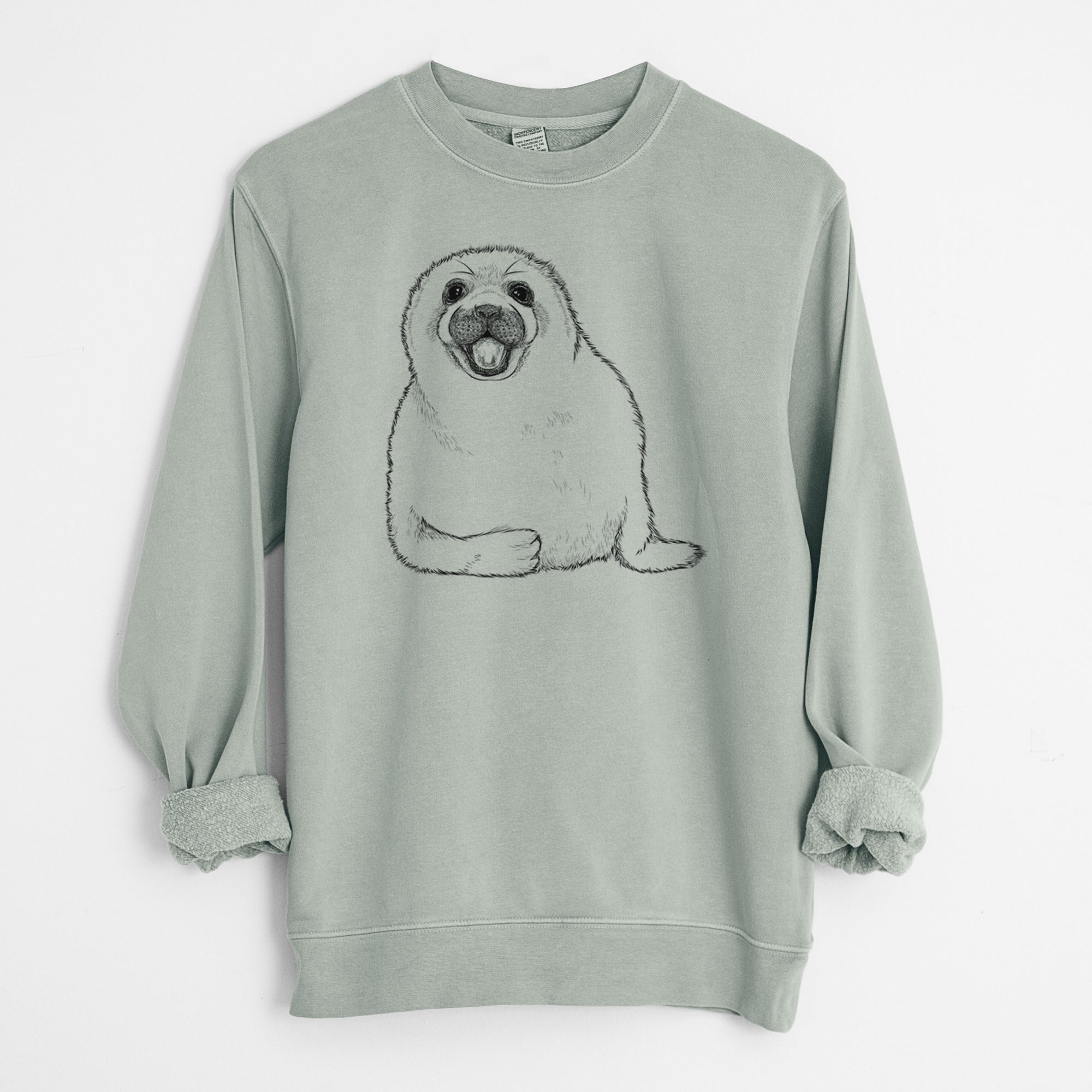 Bare Bub the Harp Seal - Unisex Pigment Dyed Crew Sweatshirt