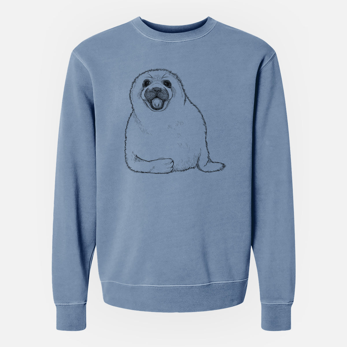 Bare Bub the Harp Seal - Unisex Pigment Dyed Crew Sweatshirt