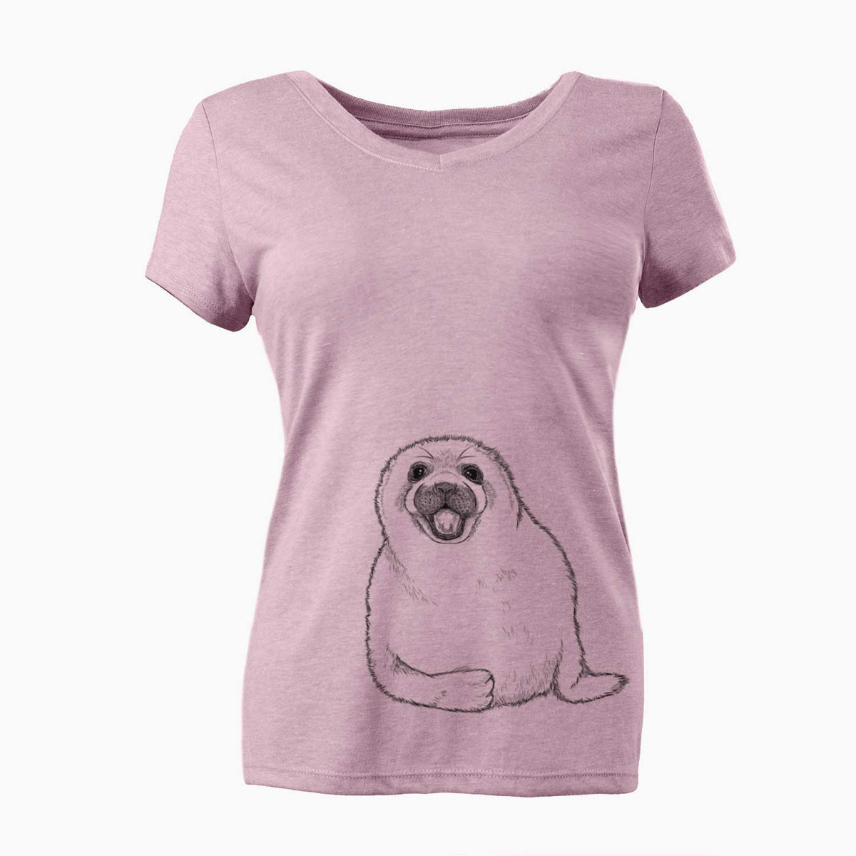 Bare Bub the Harp Seal - Women's V-neck Shirt