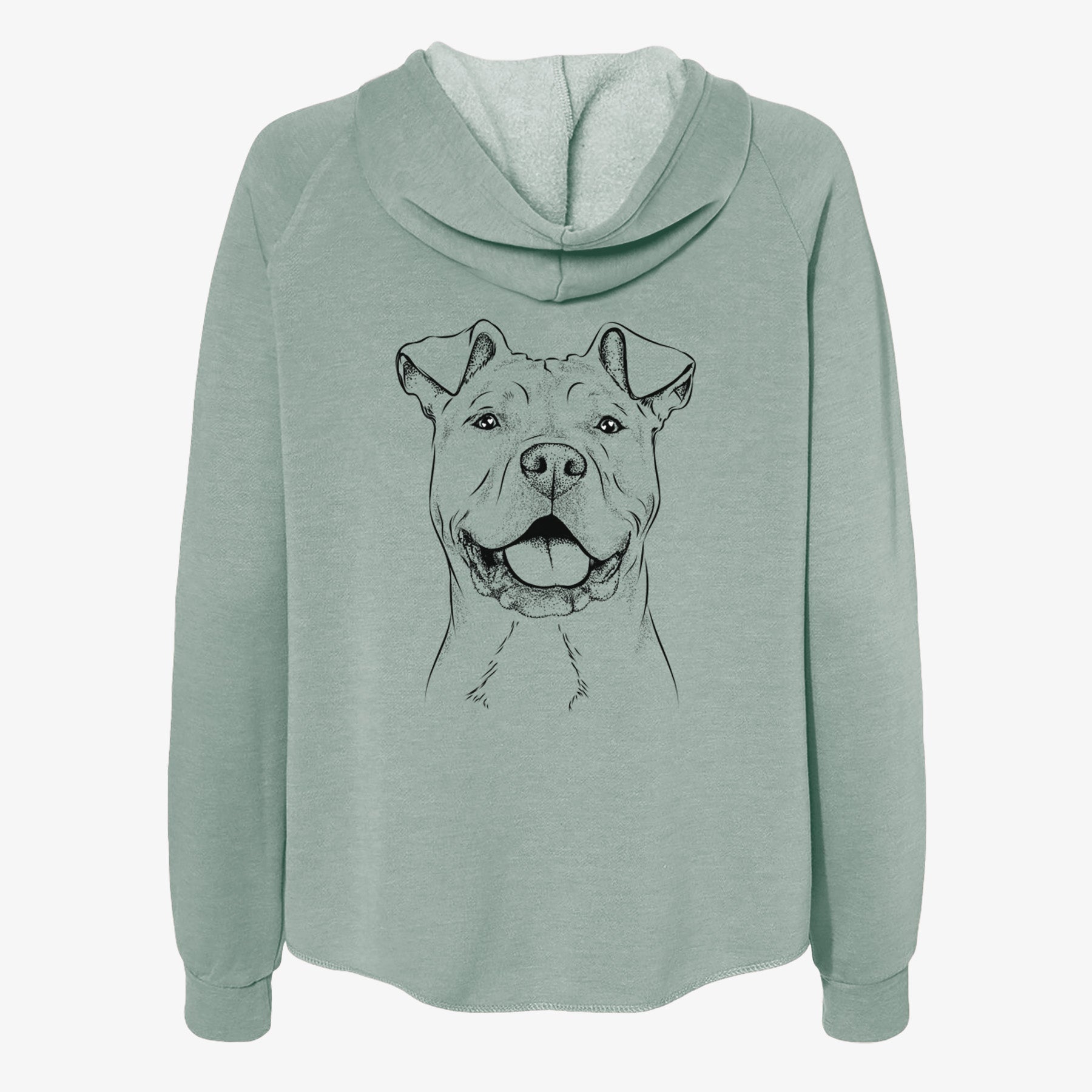 Bubba Scraps the American Staffordshire Mix - Women's Cali Wave Zip-Up Sweatshirt