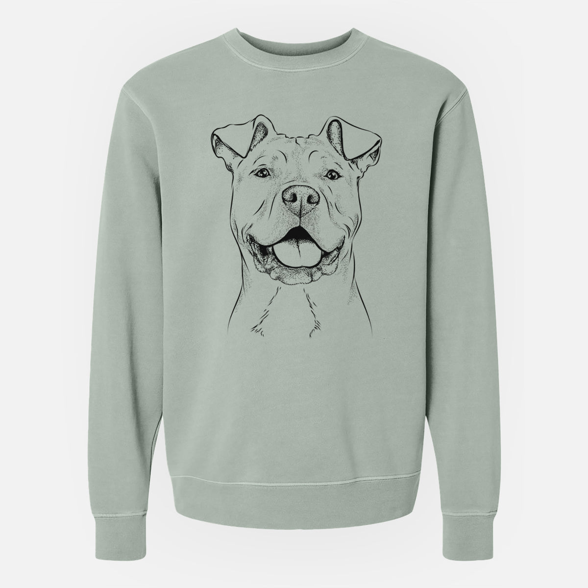 Bare Bubba Scraps the American Staffordshire Mix - Unisex Pigment Dyed Crew Sweatshirt