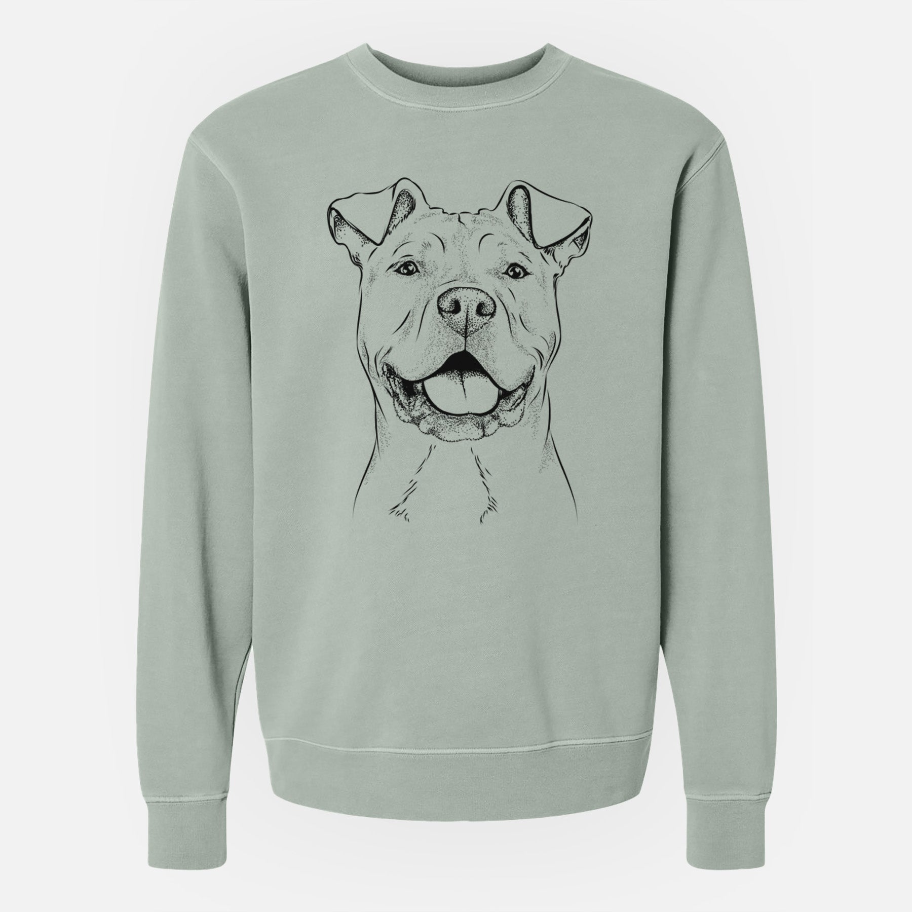 Bare Bubba Scraps the American Staffordshire Mix - Unisex Pigment Dyed Crew Sweatshirt