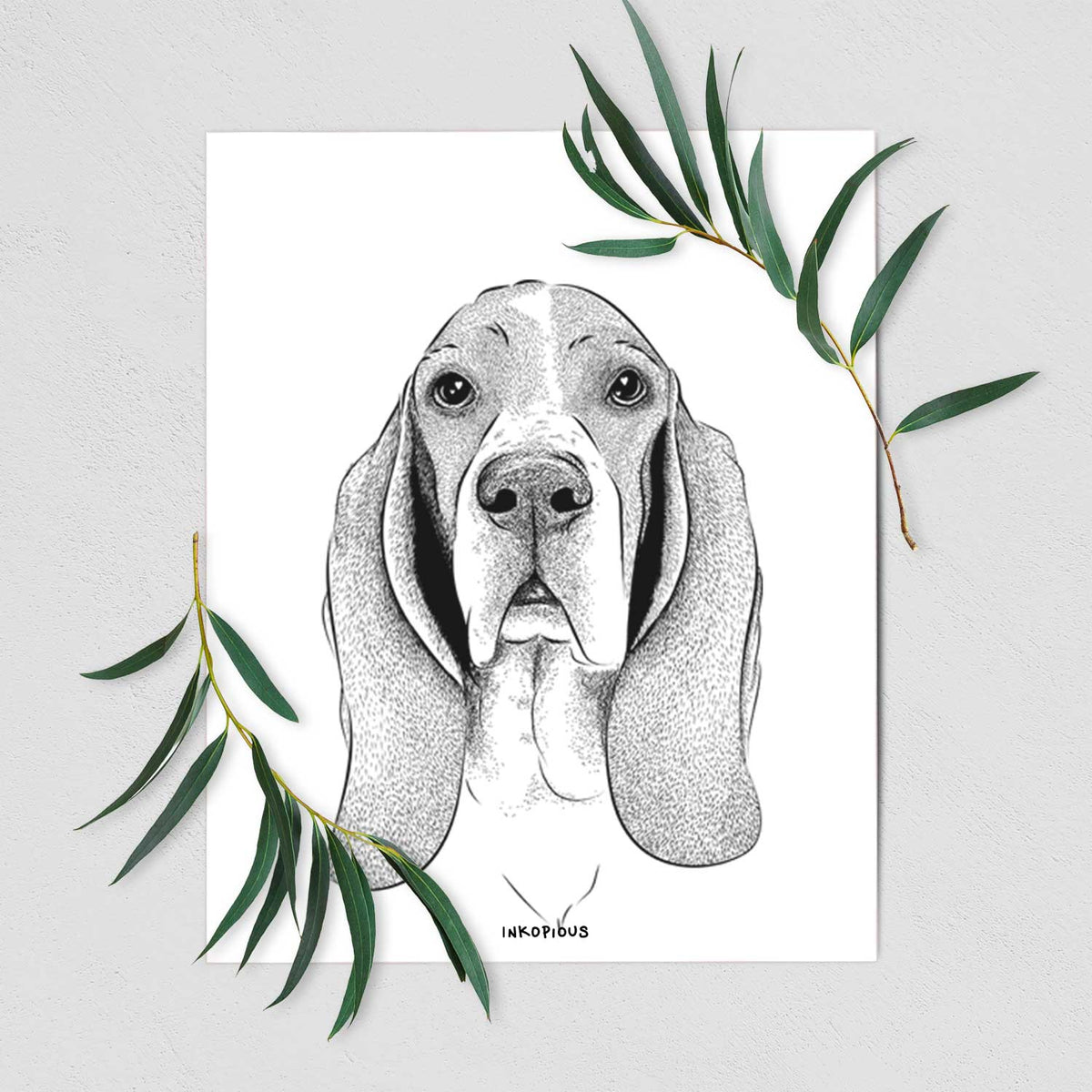 Buckley the Basset Hound Art Print