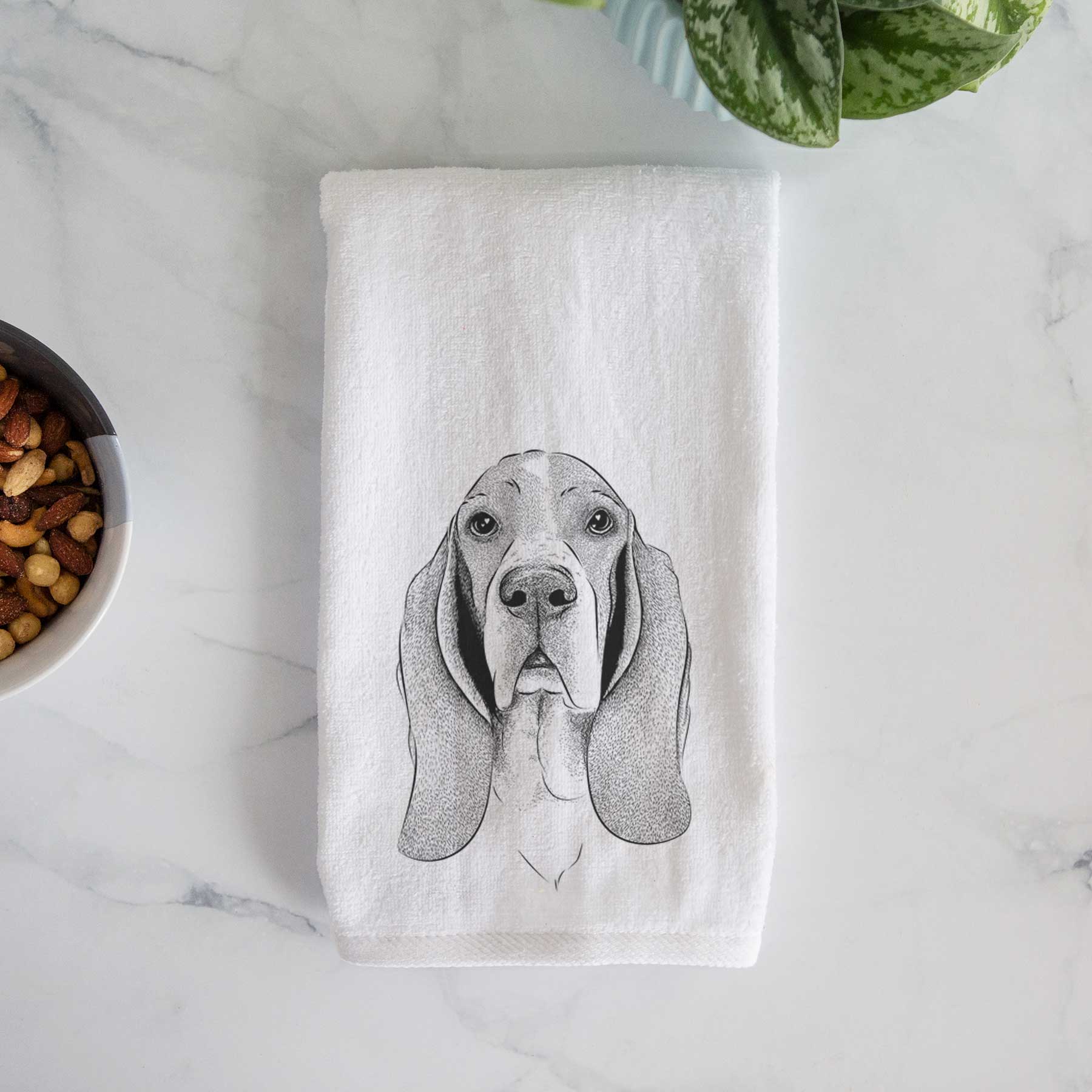 Buckley the Basset Hound Decorative Hand Towel