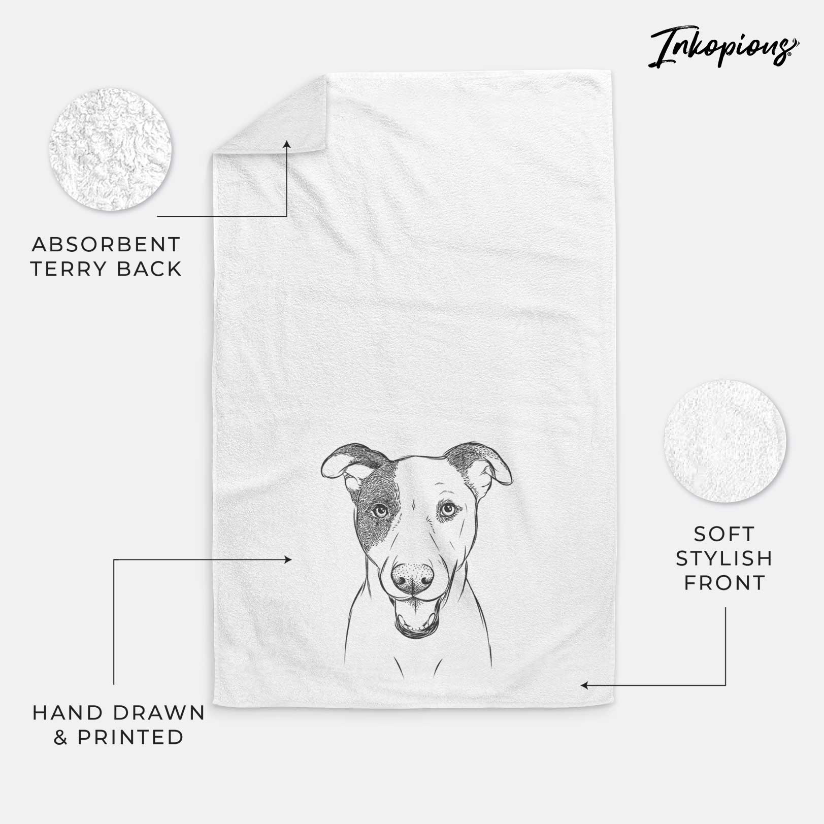 Bucky the Mixed Breed Decorative Hand Towel